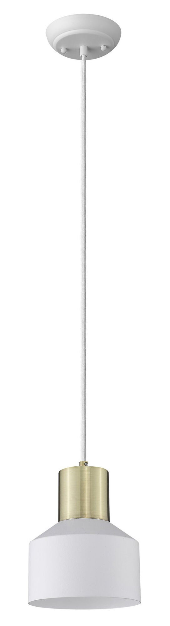 Shown in White finish and White glass and White Metal Drum shade