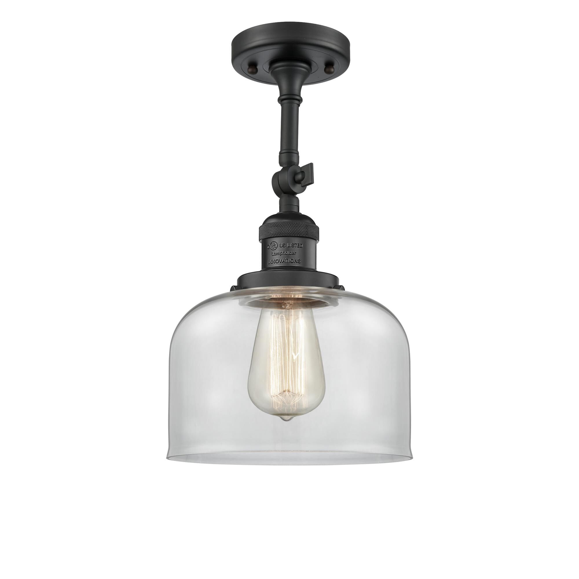 Shown in Matte Black finish and Clear glass