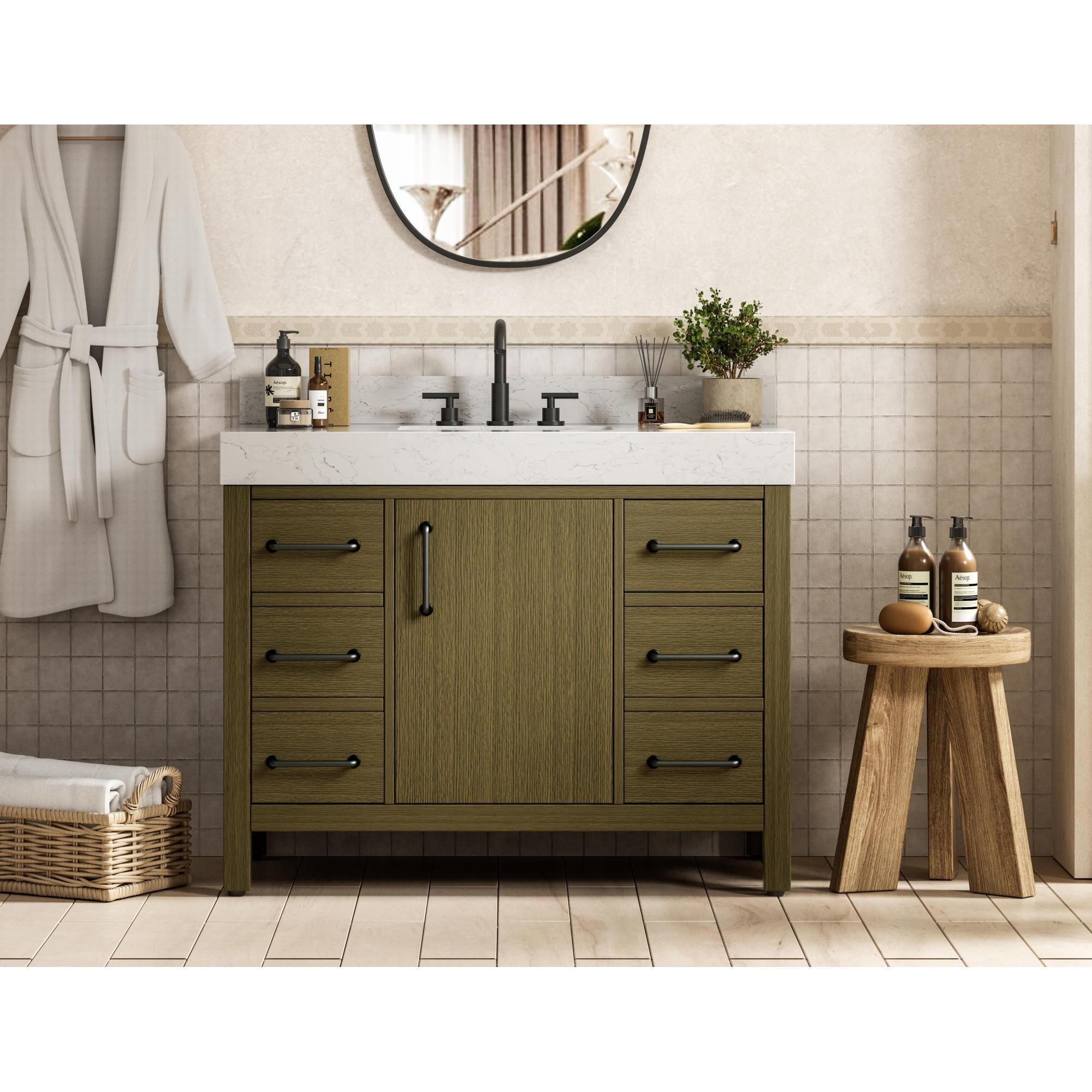 Nathan 42 Inch Bath Vanity by Elegant Dcor