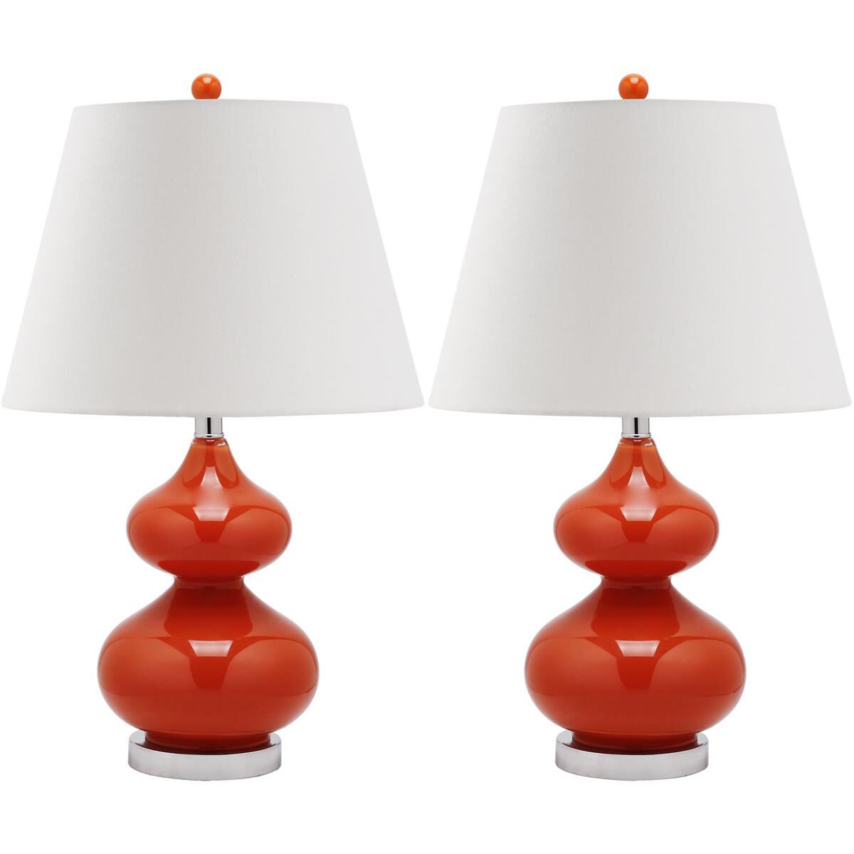 Eva Double Gourd Glass 24 Inch Table Lamp by Safavieh