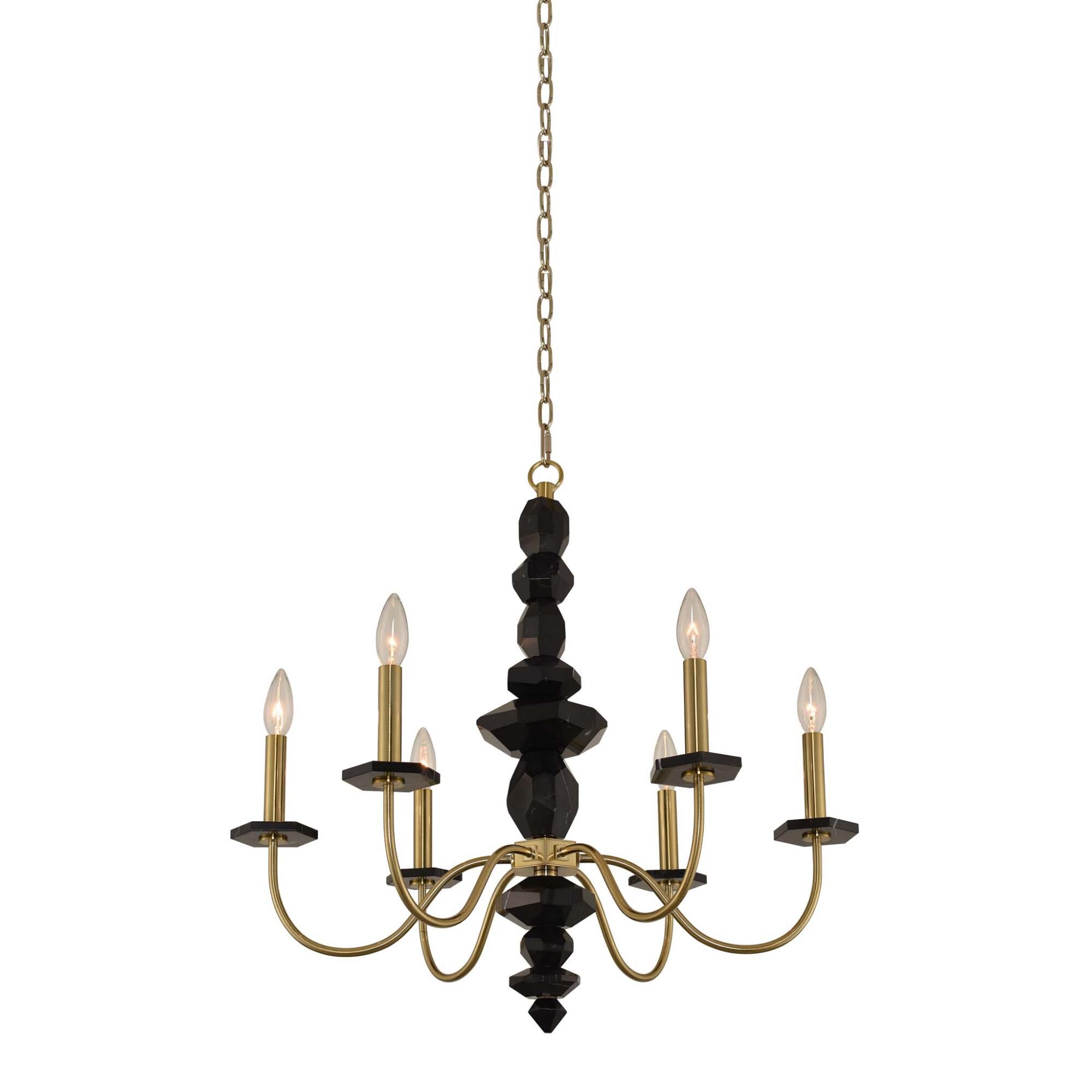 Piedra 26 Inch 6 Light Chandelier by Allegri
