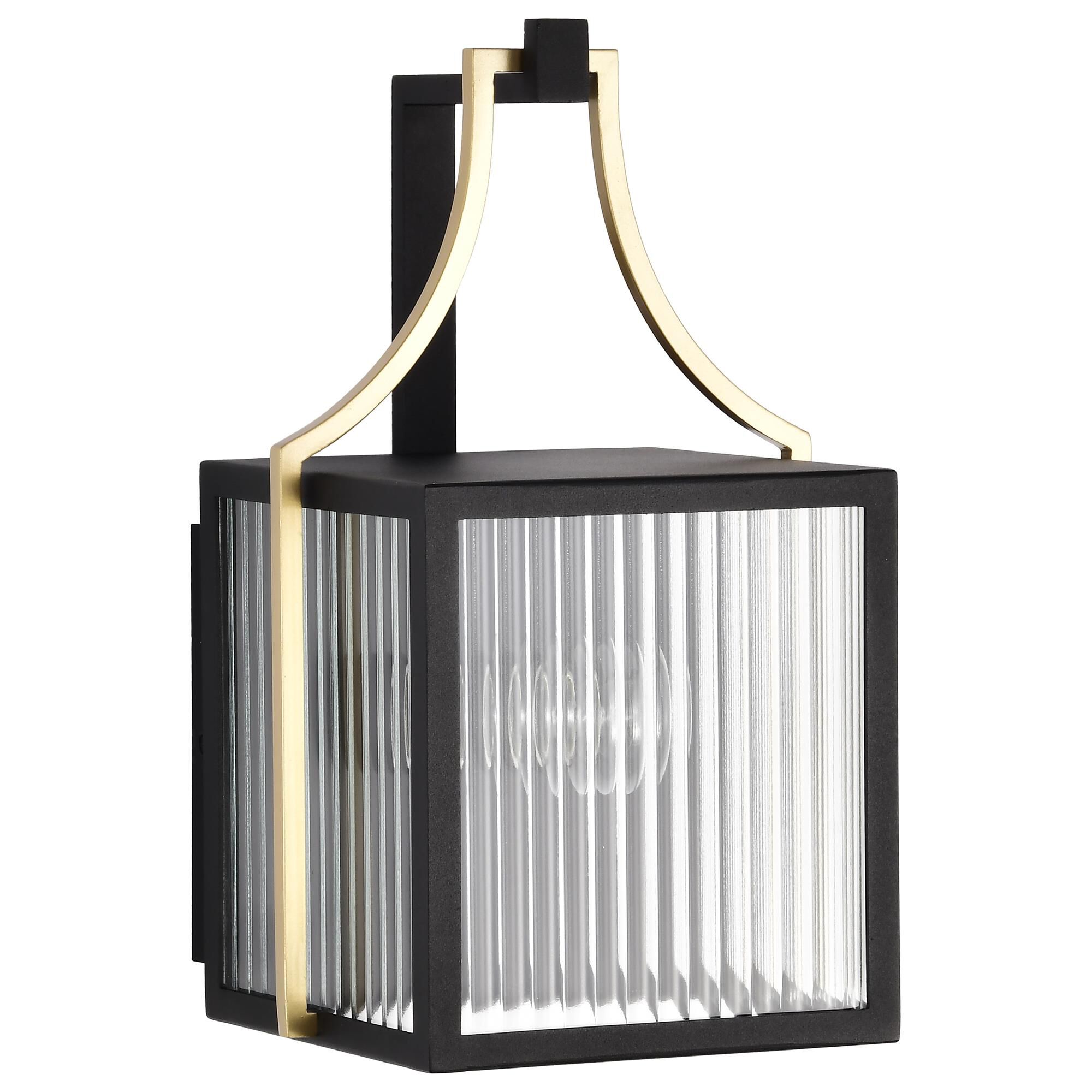 Shown in Black and Gold finish and Clear glass