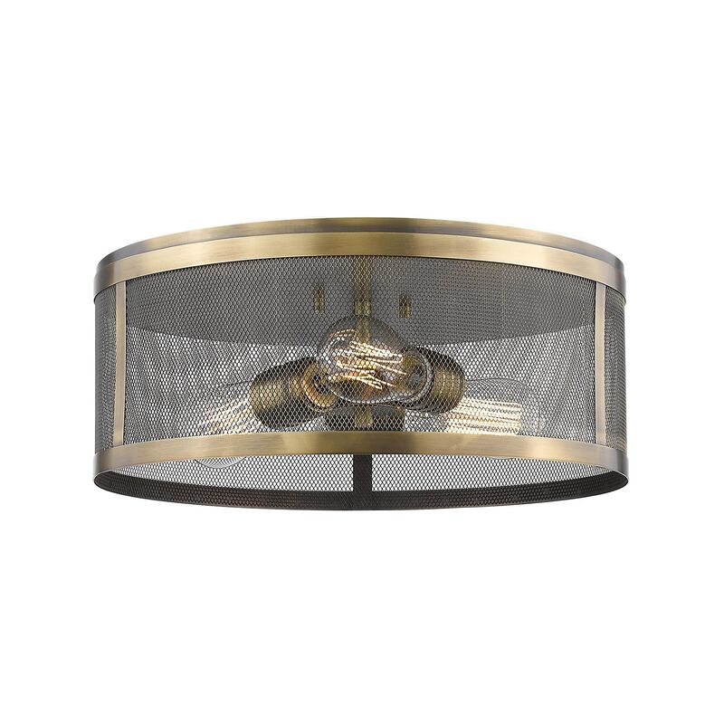 Meshsmith 14 Inch 3 Light Flush Mount by Z-Lite