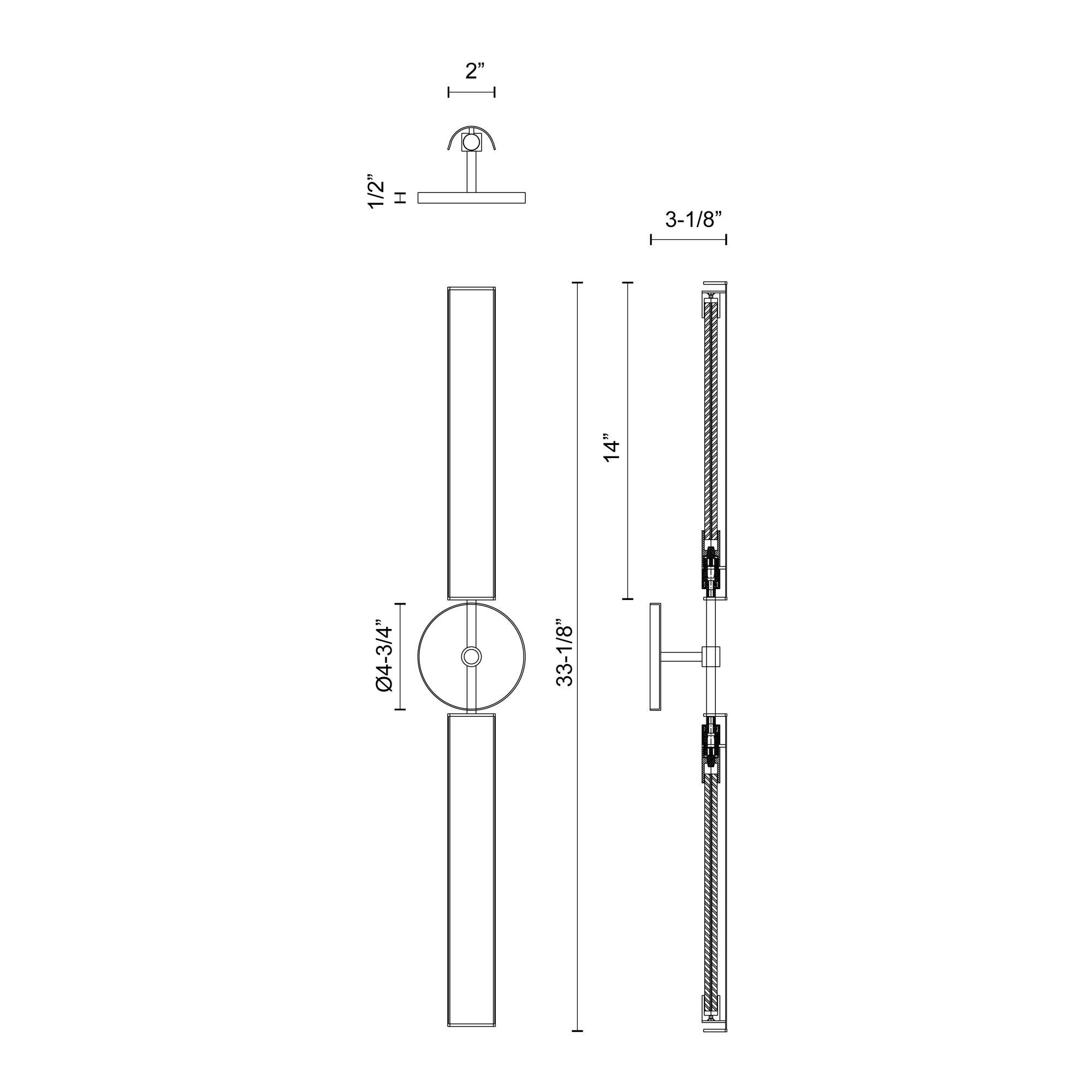 Astrid 33 Inch Wall Sconce by Alora Lighting