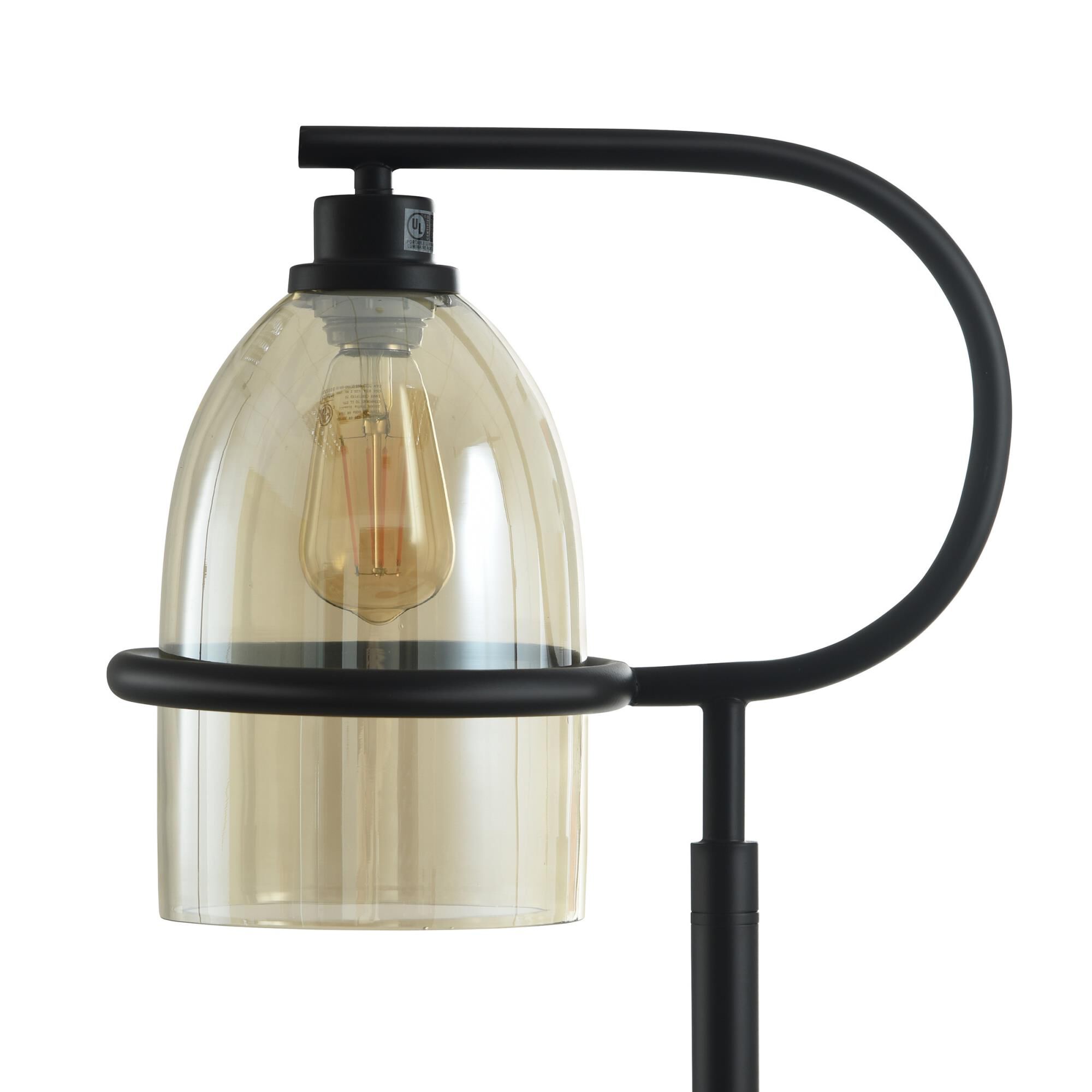 Shown in Clear, Black finish and Clear Glass shade