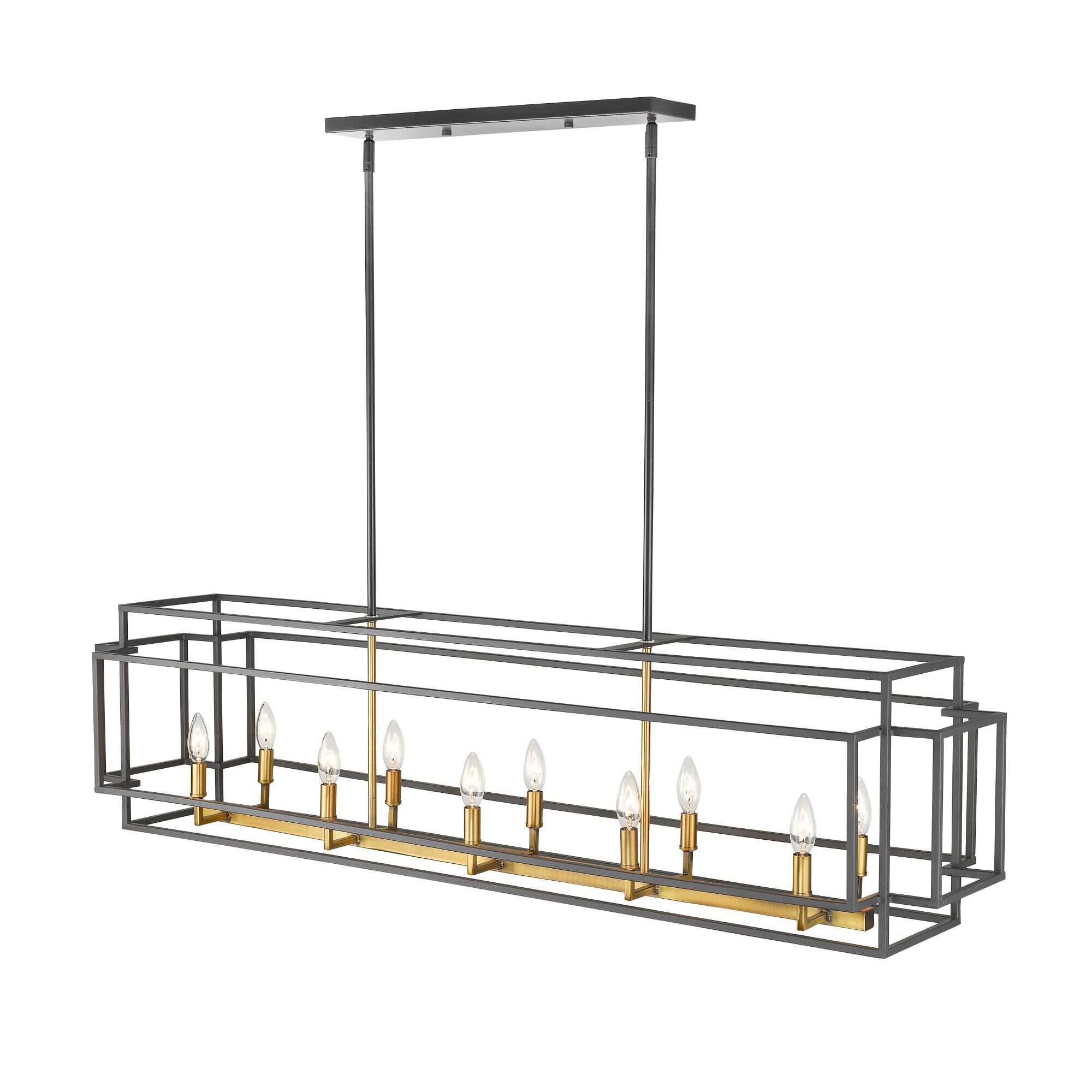 Titania 54 Inch 10 Light Linear Suspension Light by Z-Lite