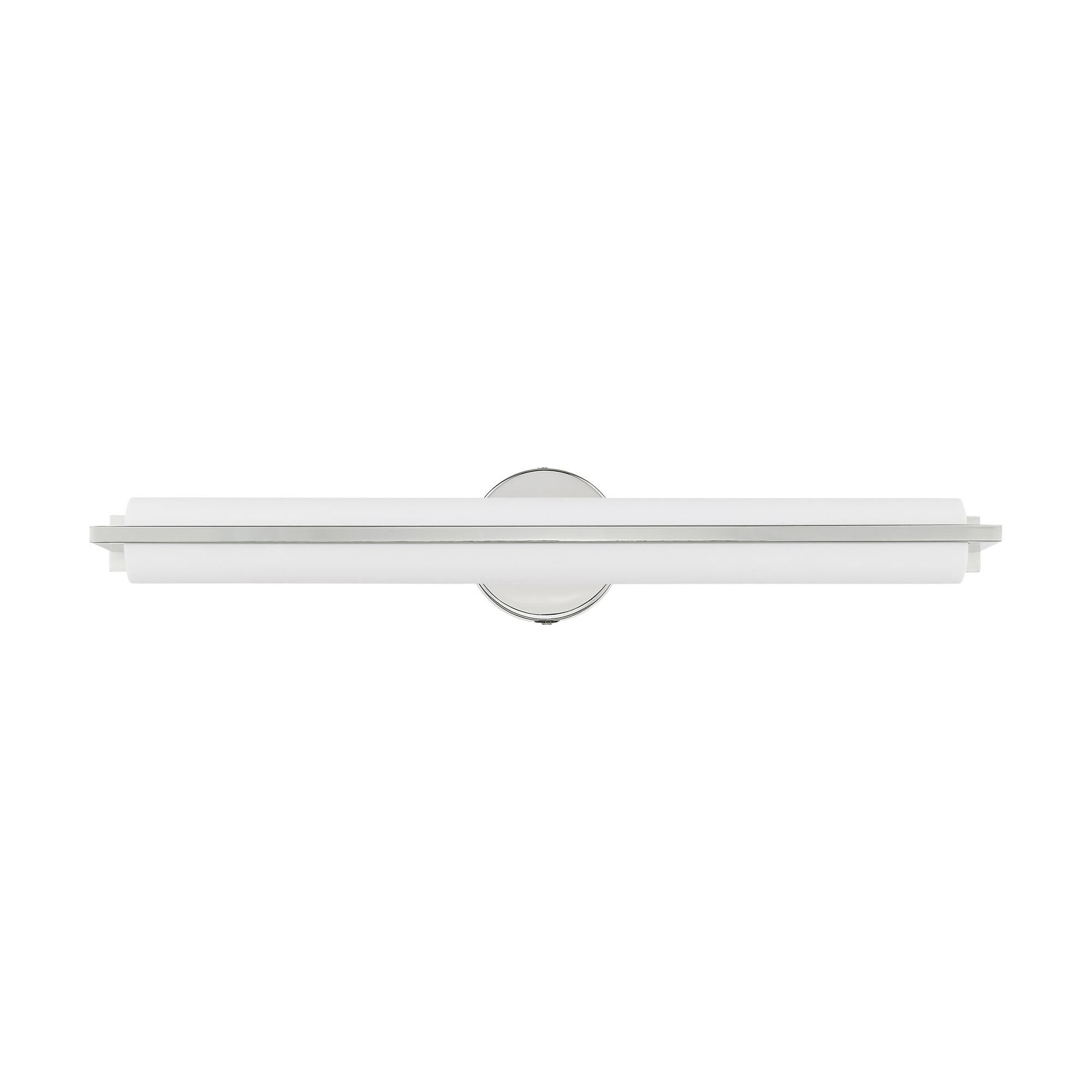 Shown in Polished Chrome finish and Satin White Acrylic shade