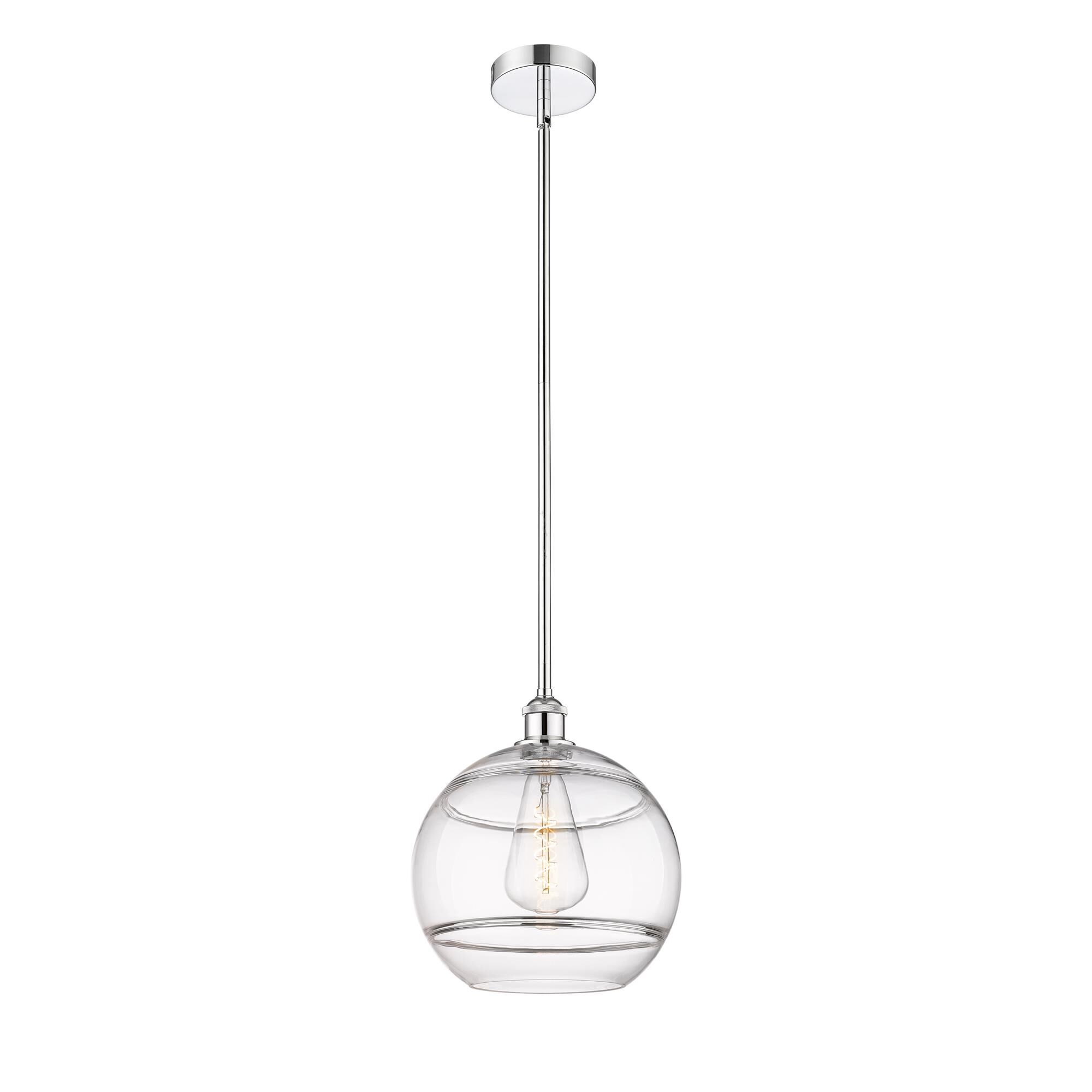 Shown in Polished Chrome finish and Clear glass