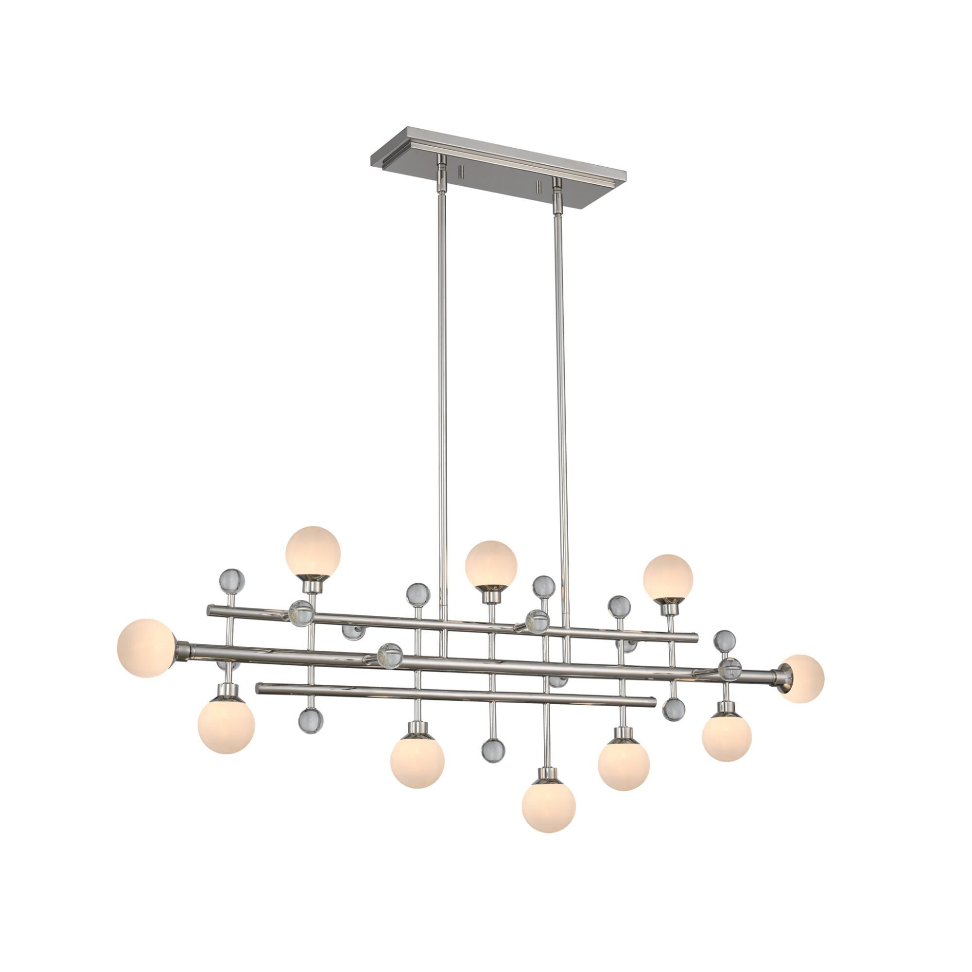 Mercer 44 Inch 10 Light LED Linear Suspension Light by Kalco Lighting