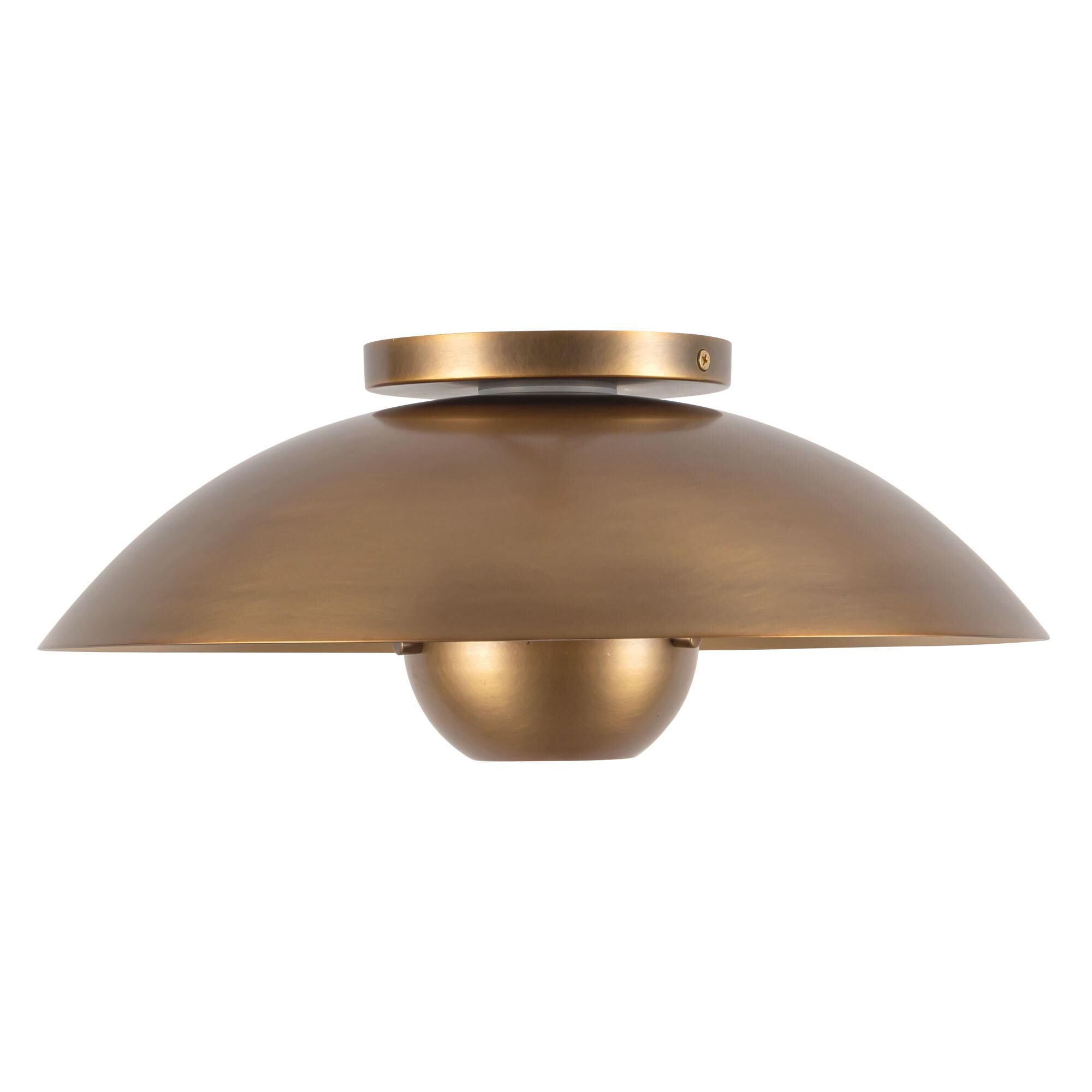 Shown in Vintage Brass finish and Steel shade