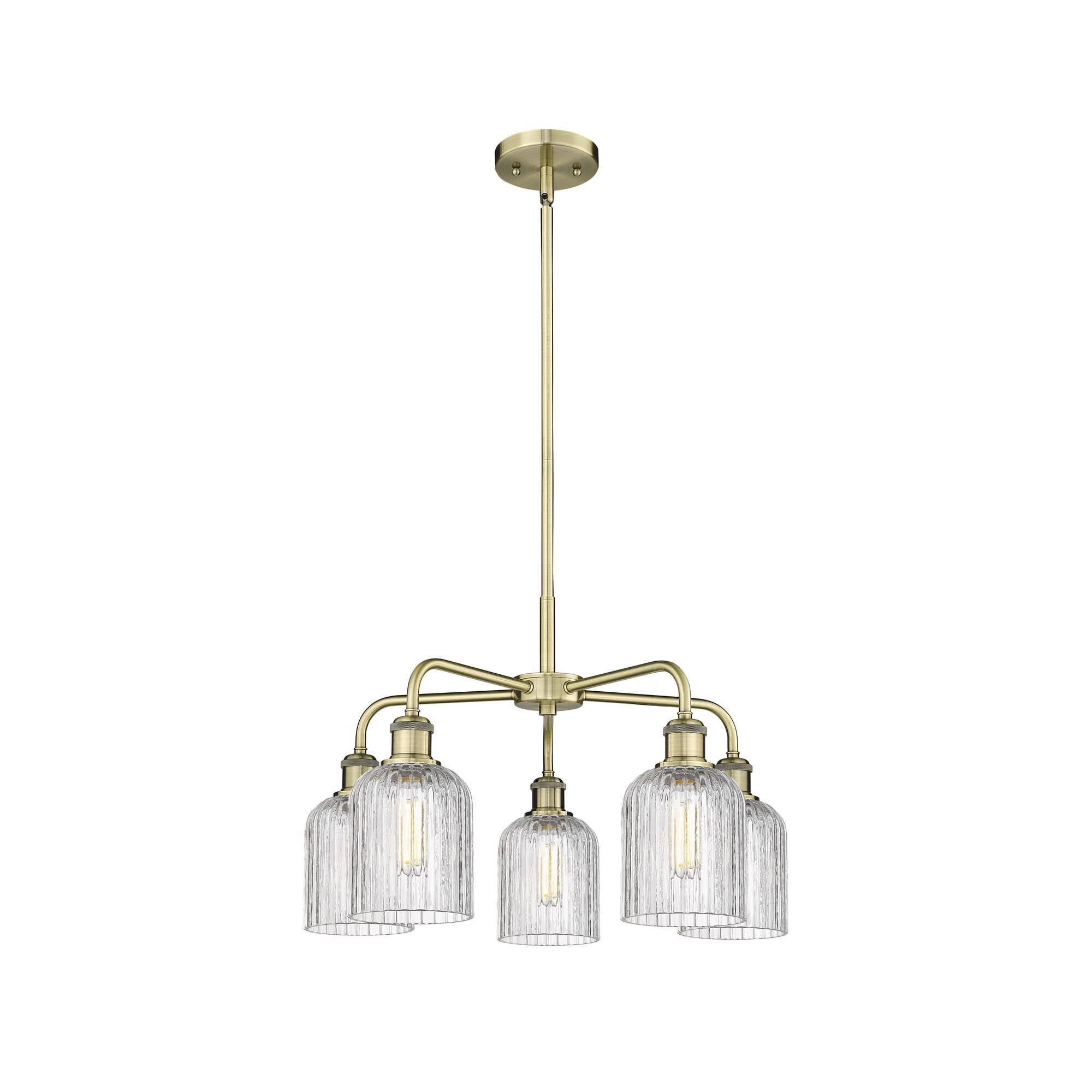 Shown in Antique Brass finish and Clear glass