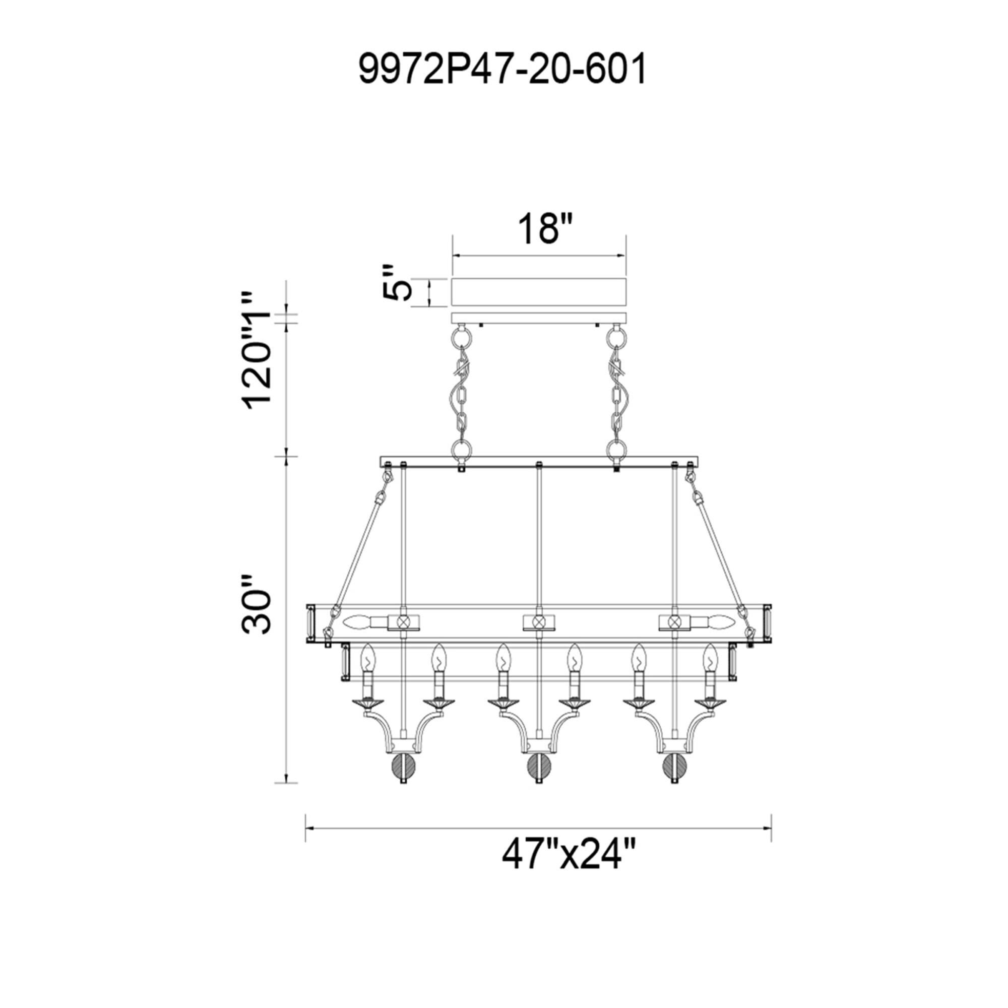 Shalia 47 Inch 20 Light Linear Suspension Light by CWI Lighting