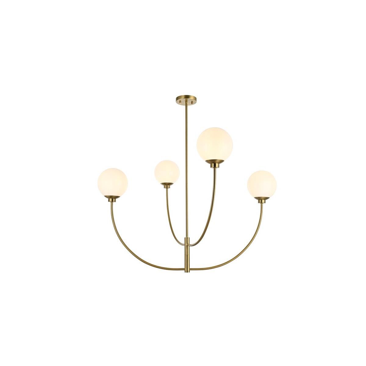 Nyomi 42 Inch 4 Light Chandelier by Elegant Lighting