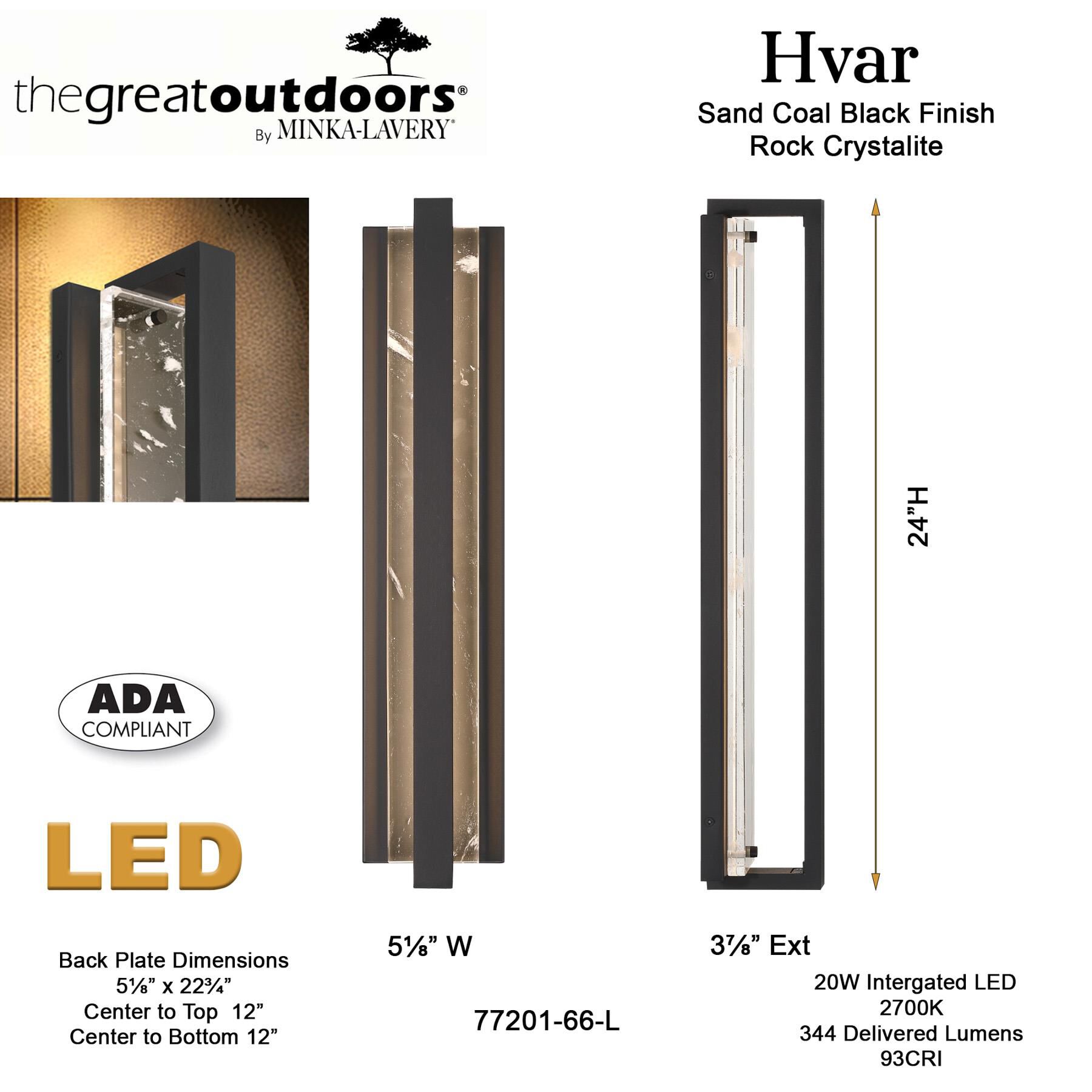 Shown in Sand Coal finish and Rock Crystalite glass