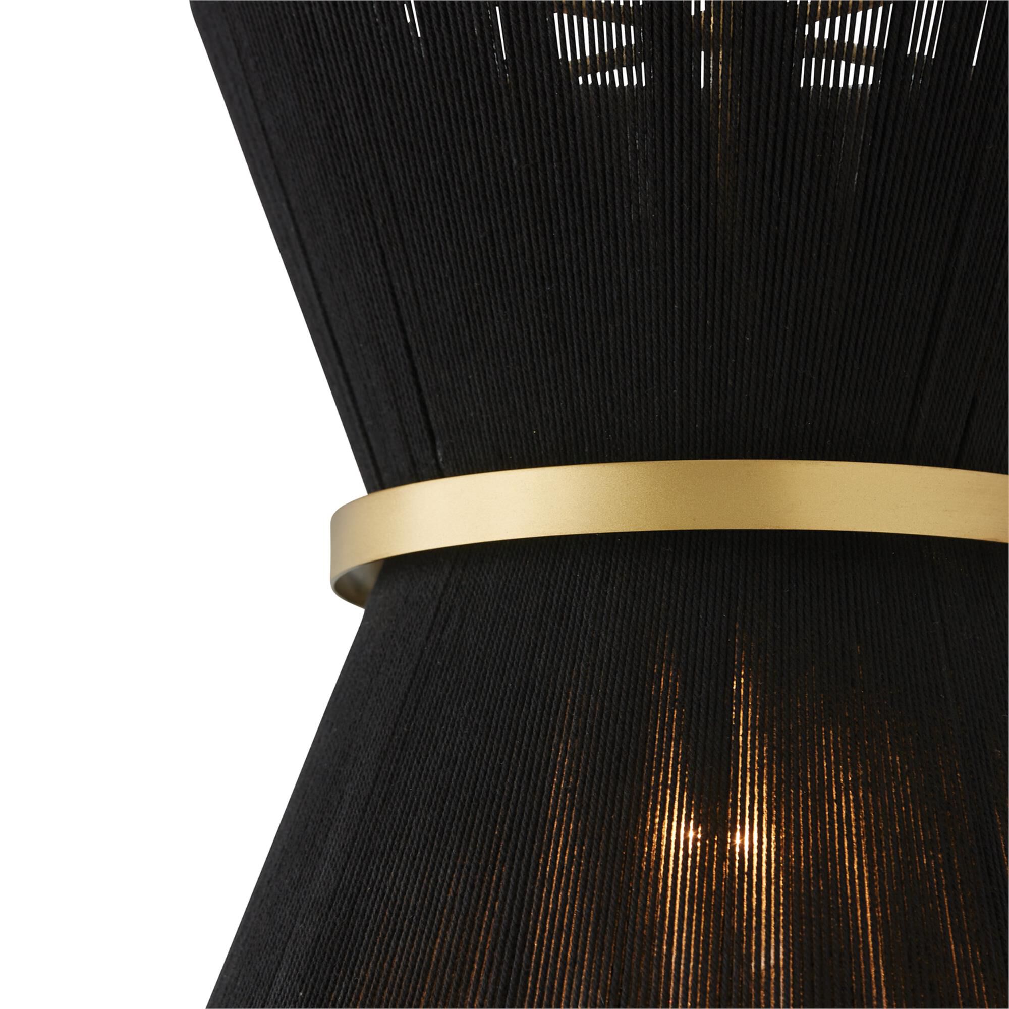 Shown in Black Rope And Patinaed Brass finish