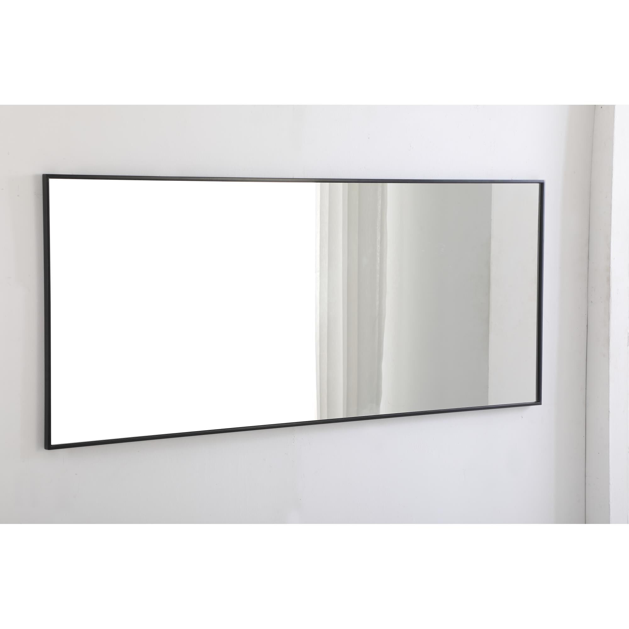 Shown in Black finish and Clear Mirror Beveled glass