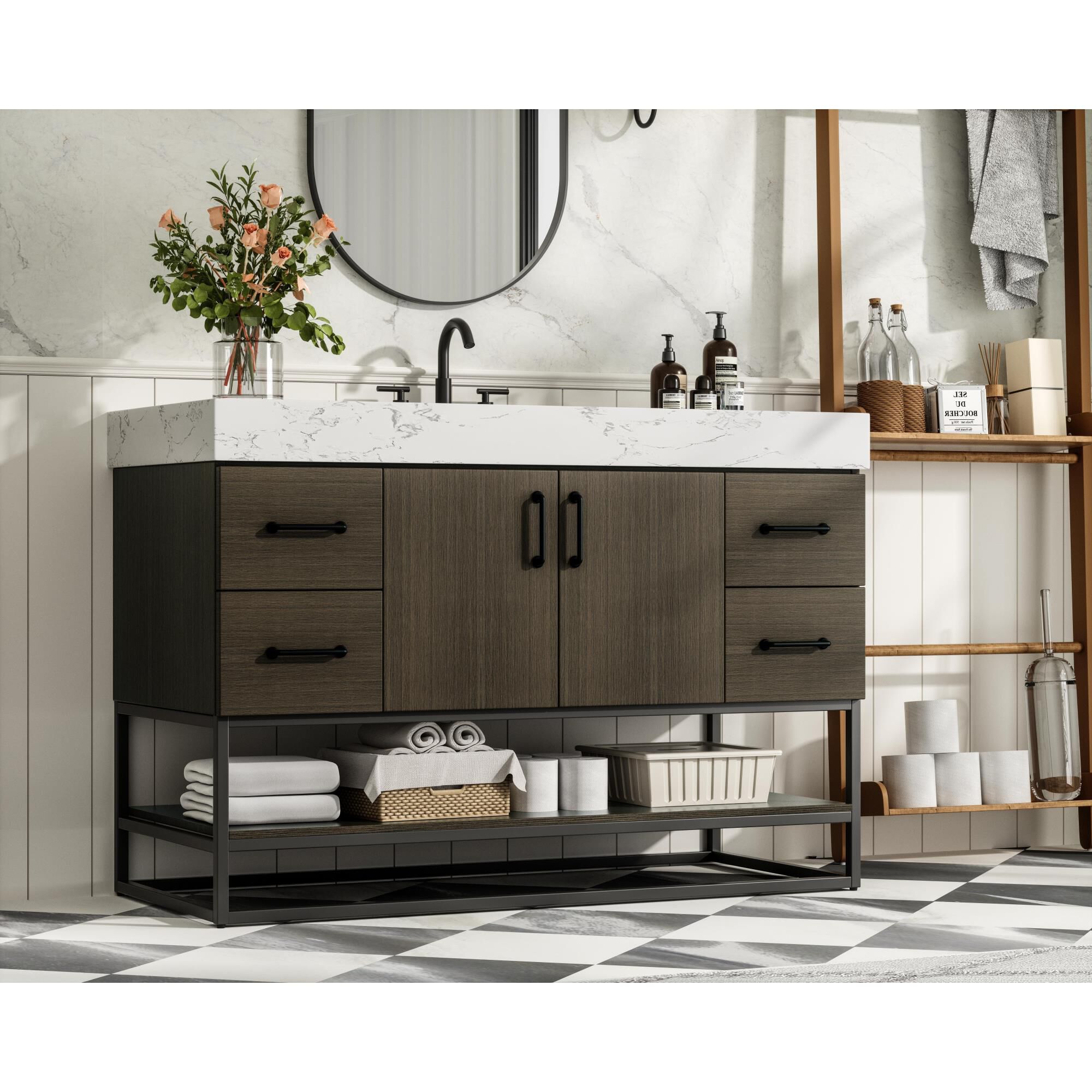 Caroline 48 Inch Bath Vanity by Elegant Dcor