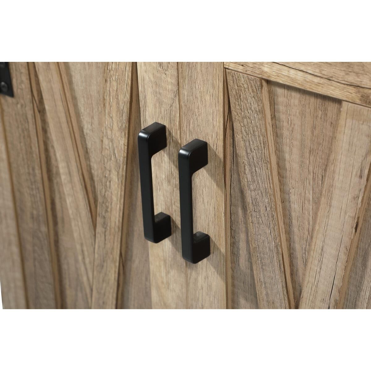 Shown in Natural Oak finish and With Backsplash accent