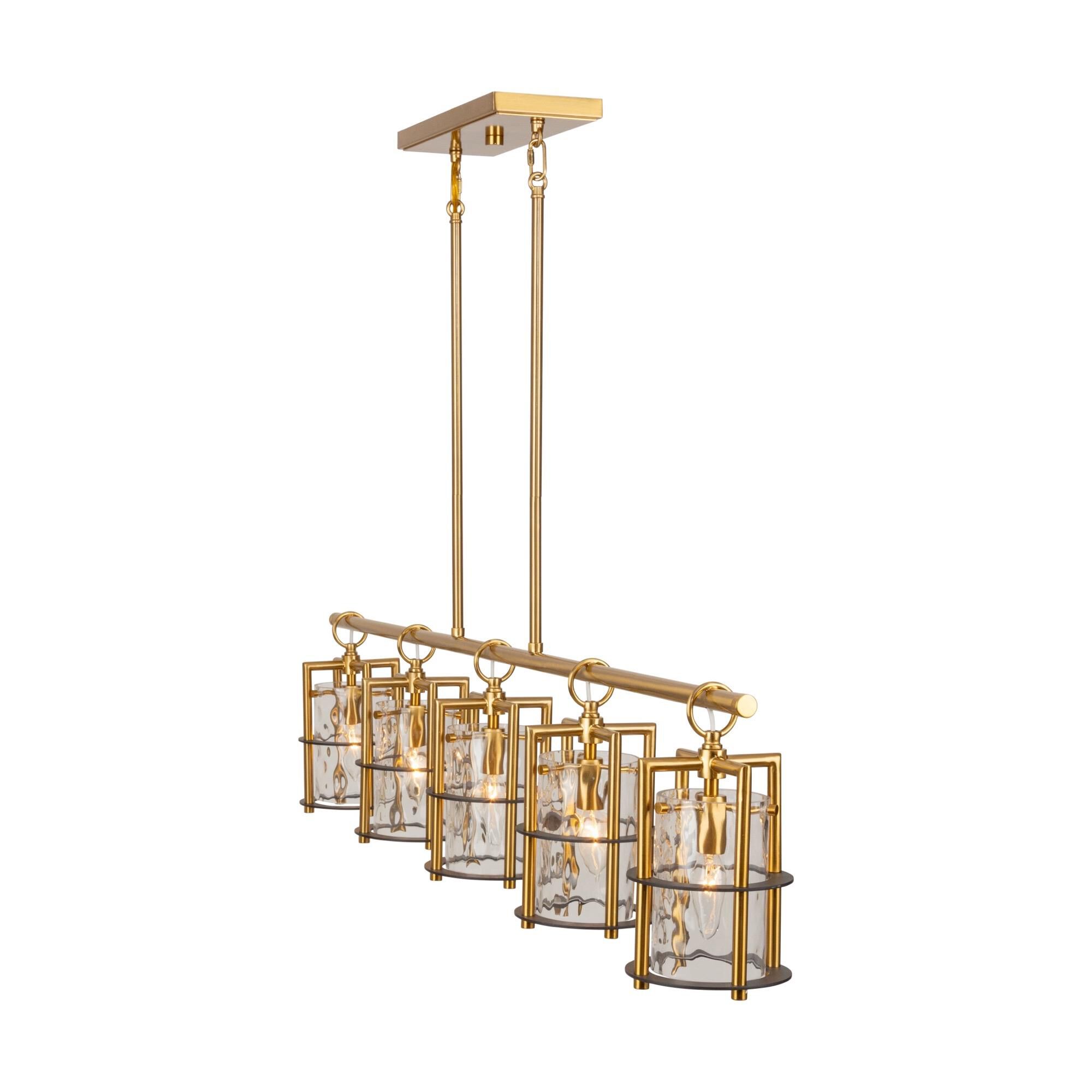 Shown in Brass & Black finish and Glass shade