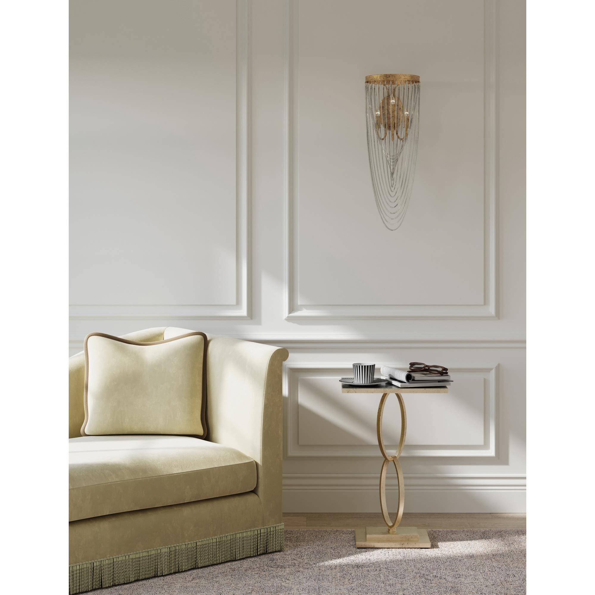 Shown in Champagne and Antique Mirror finish