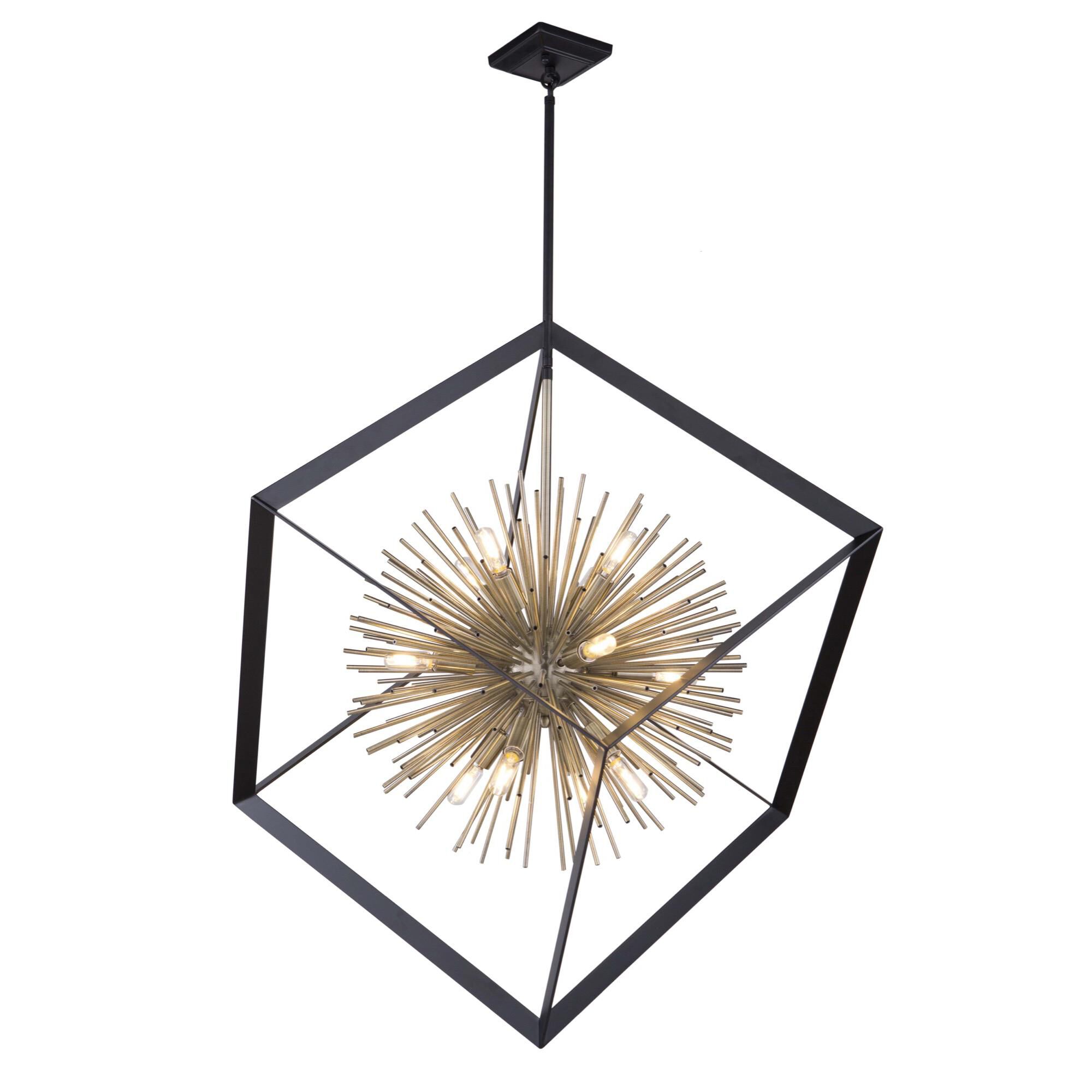 Sunburst 37 Inch Cage Pendant by Artcraft