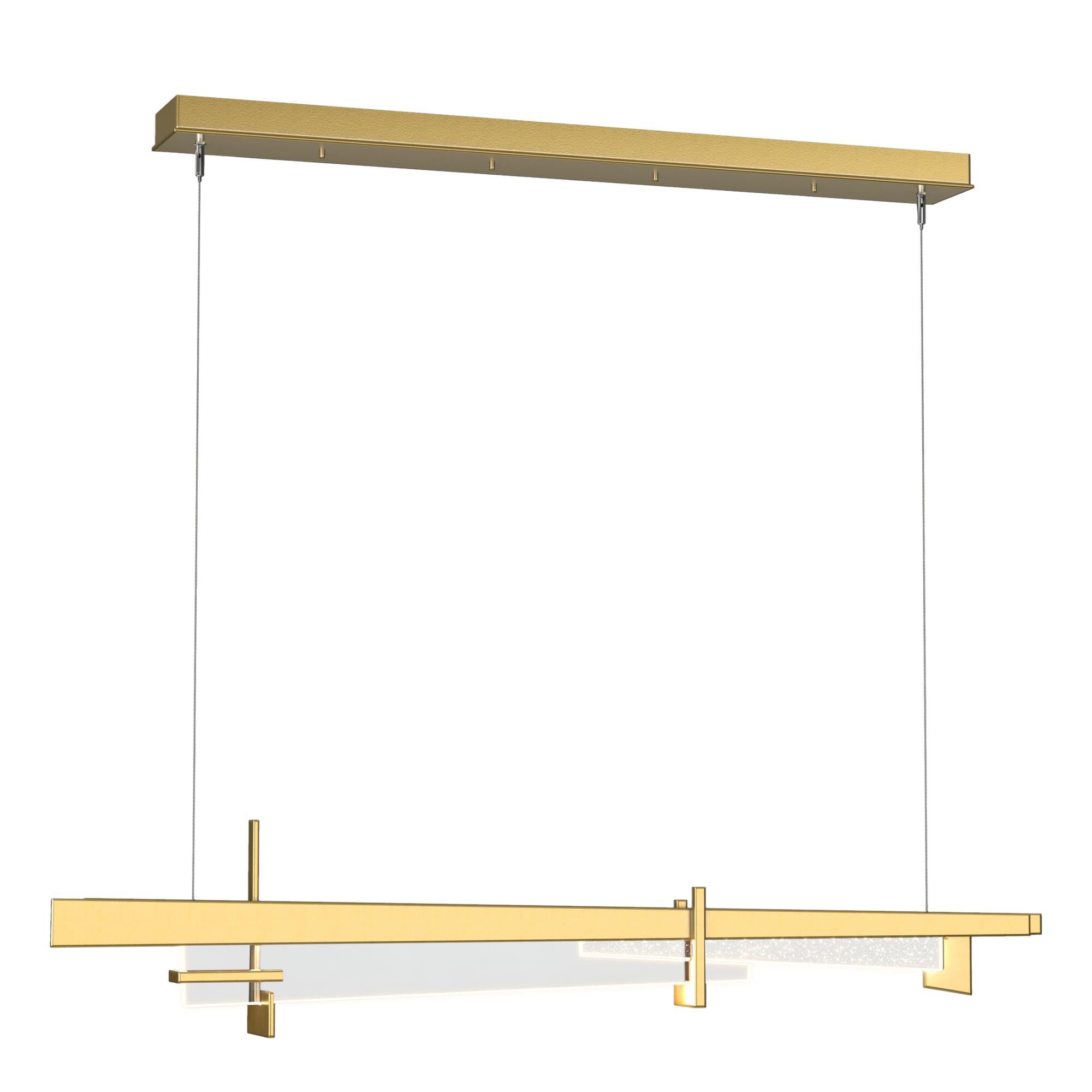 Shown in Modern Brass finish and Clear glass