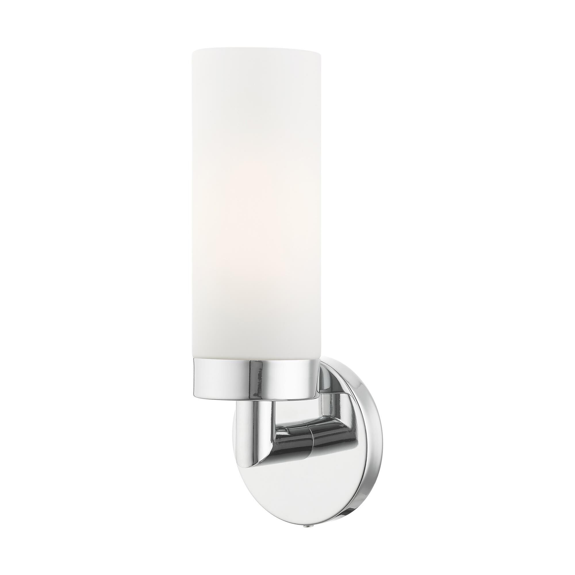 Shown in Polished Chrome finish and Hand Blown Satin Opal White glass and Hand Blown Satin Opal White Glass shade