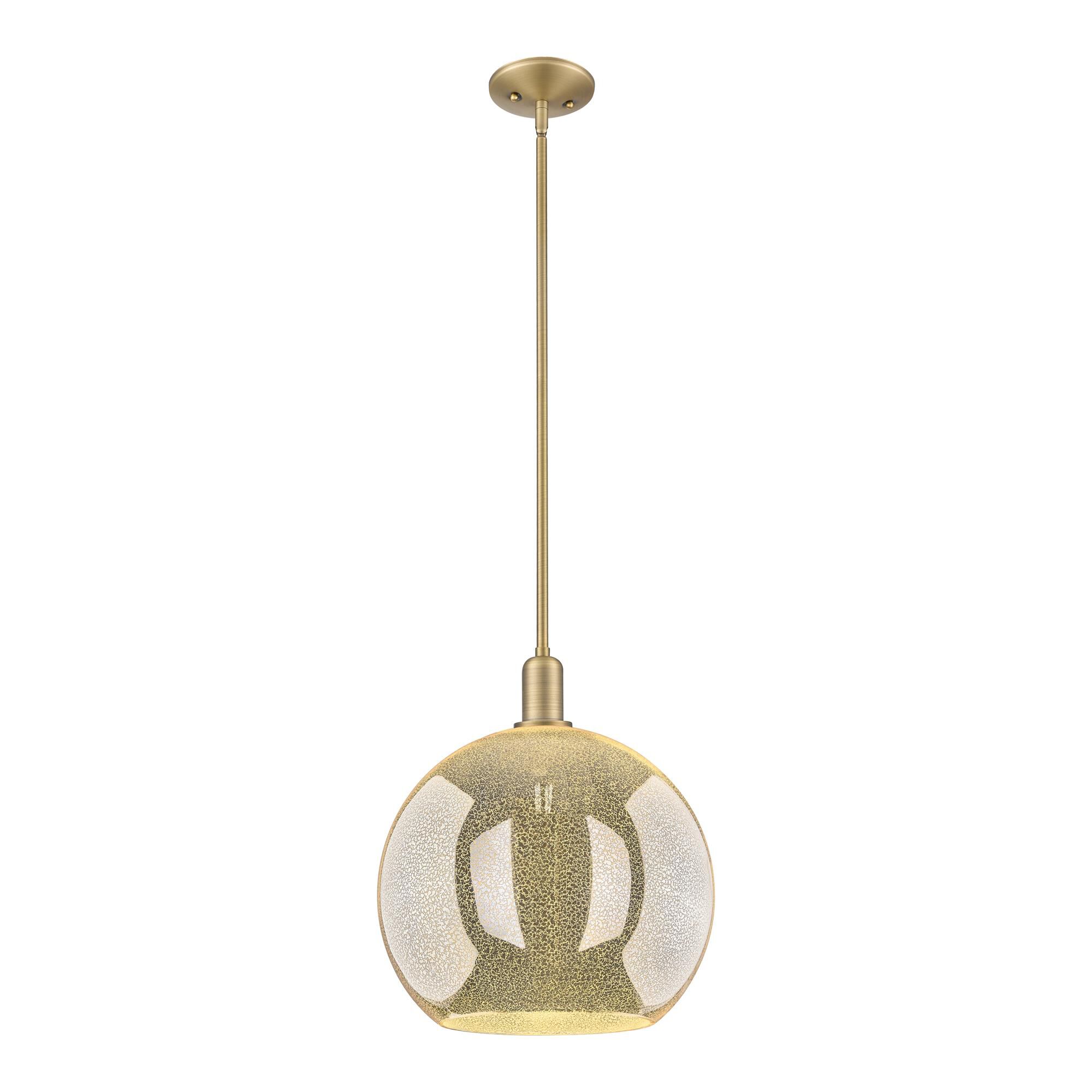 Shown in Brushed Brass finish and Mercury glass