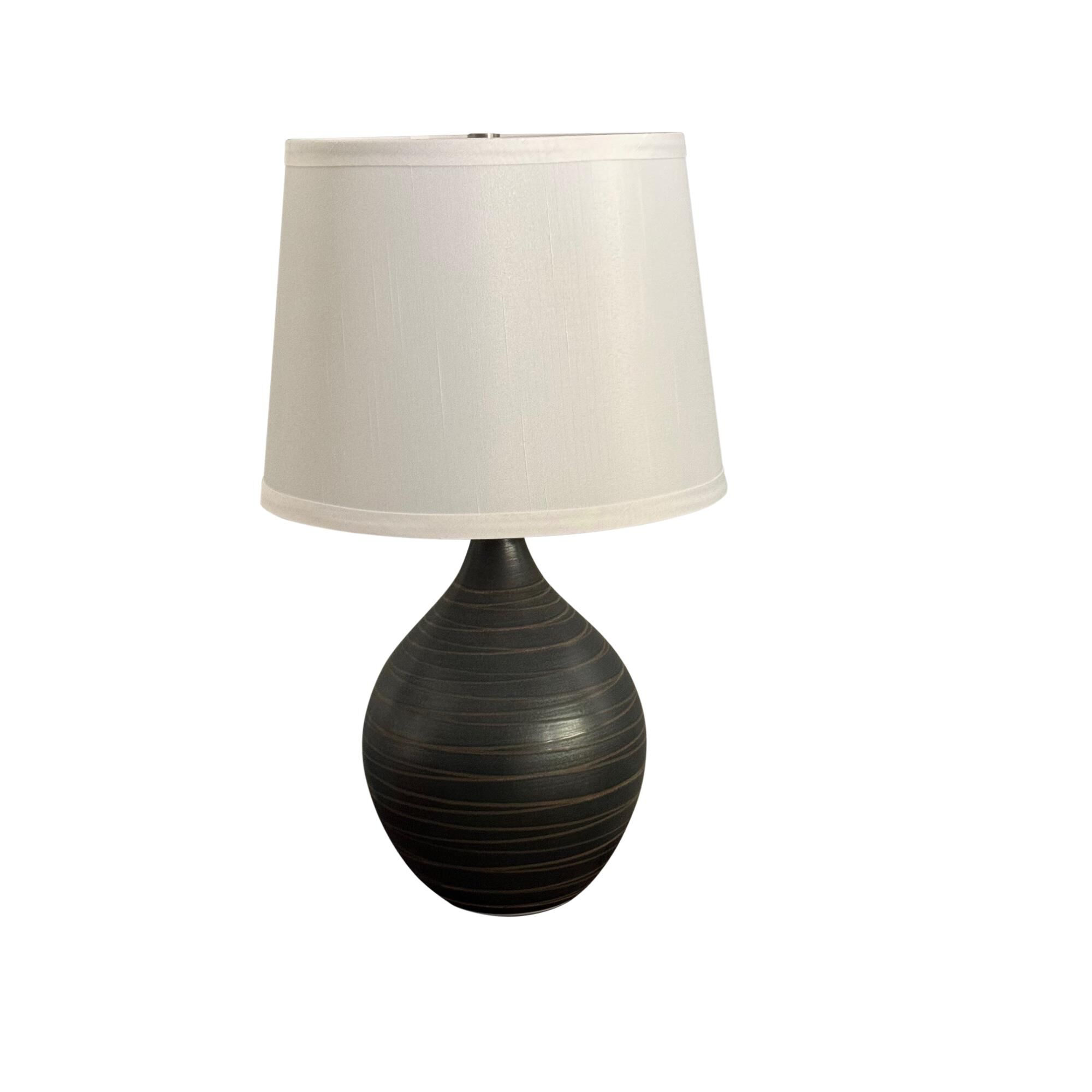 Shown in Scored Black Matte finish and White Linen Hardback shade