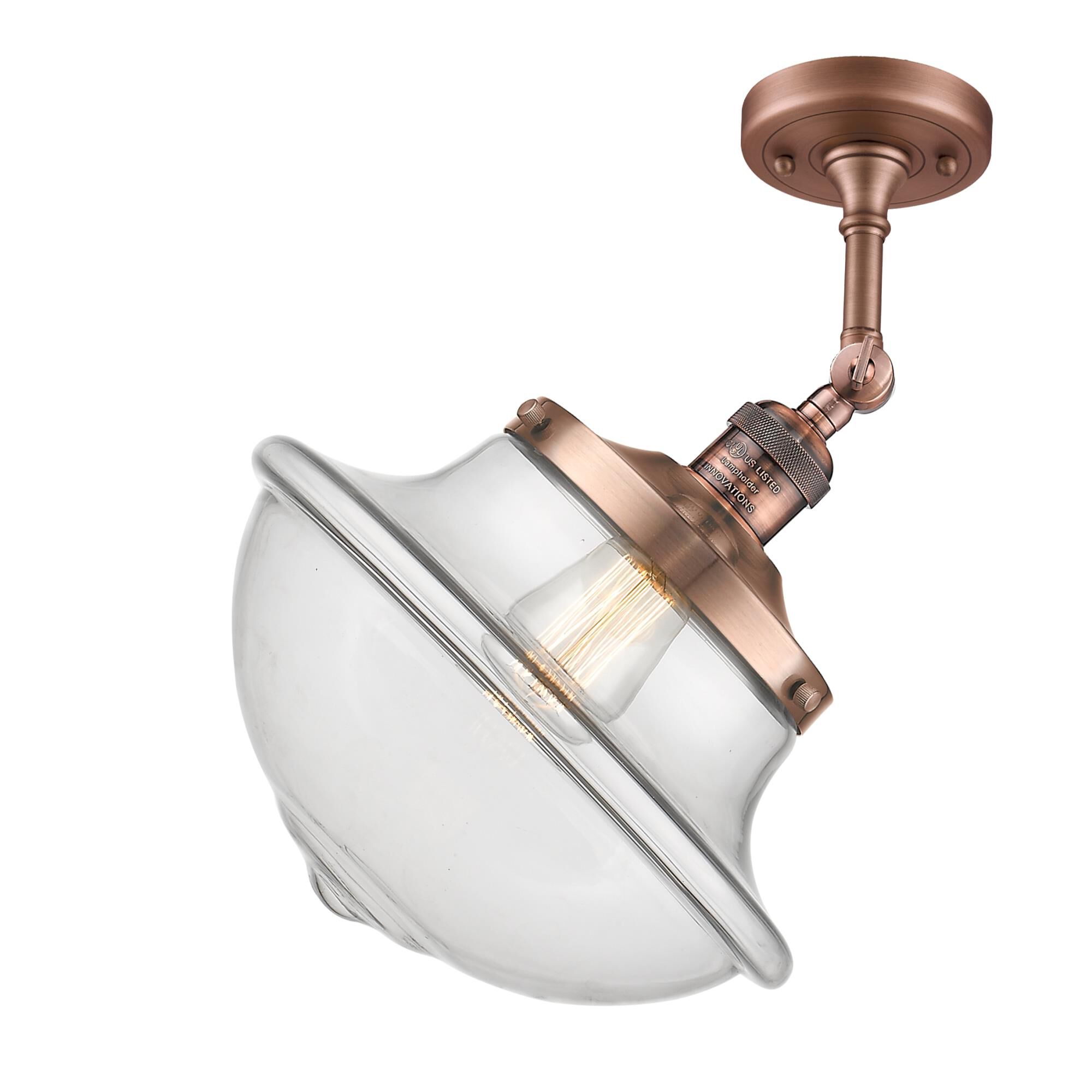 Bruno Marashlian Oxford 12 Inch 1 Light Semi Flush Mount by Innovations Lighting