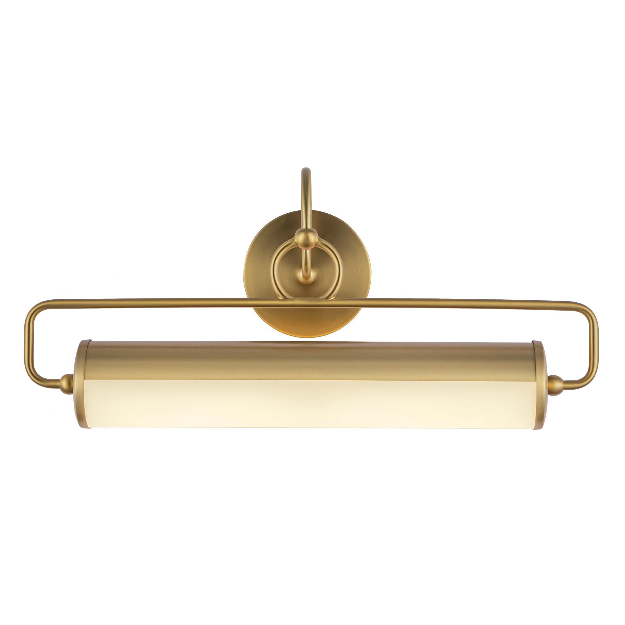 Shown in Brushed Gold finish and Opal glass