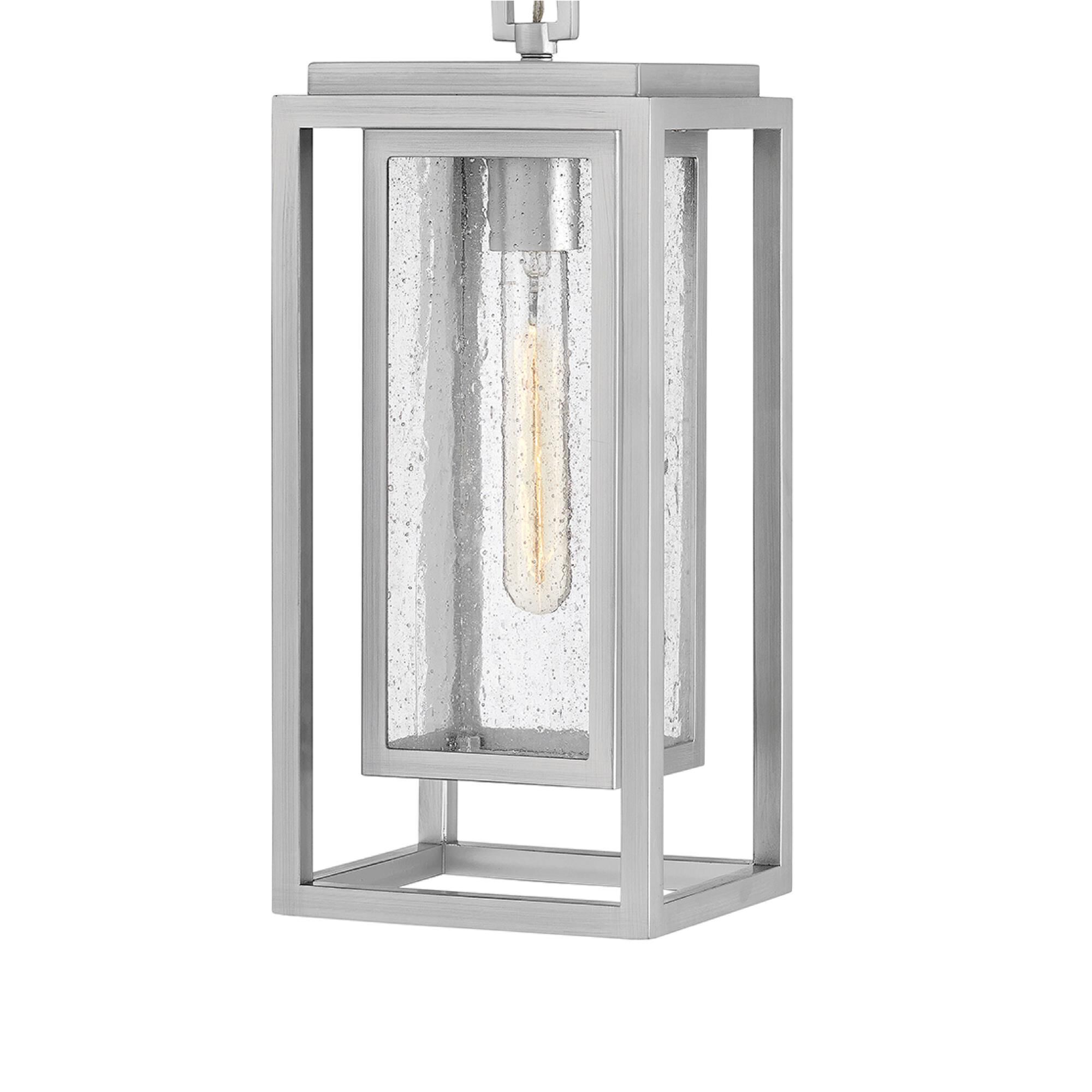 Shown in Satin Nickel finish and Clear Seedy glass and 12 Volt accent