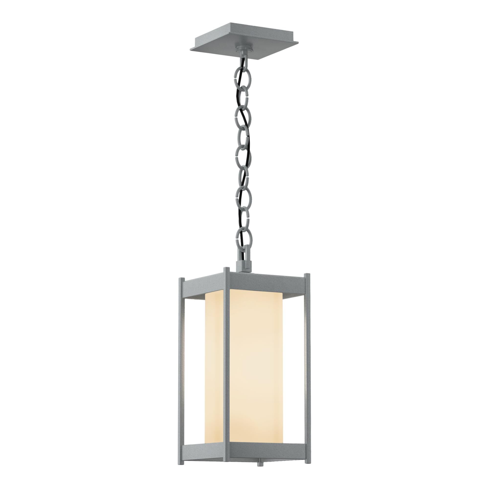 Shown in Coastal Burnished Steel finish and Opal glass and Opal Glass shade