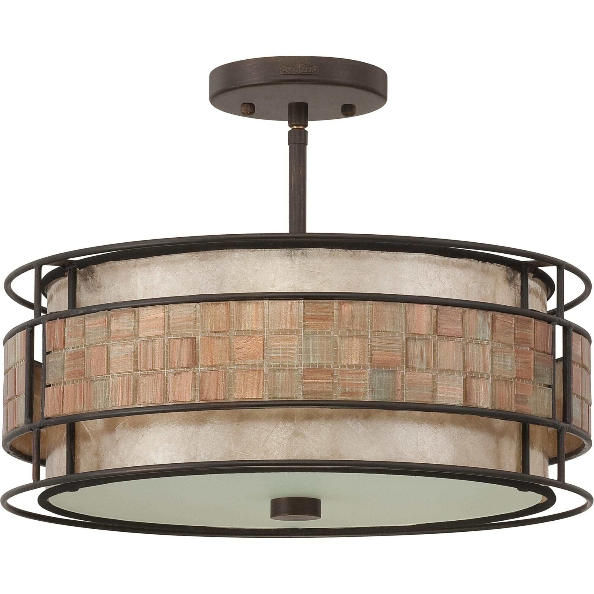 Laguna 16 Inch 3 Light Semi Flush Mount by Quoizel