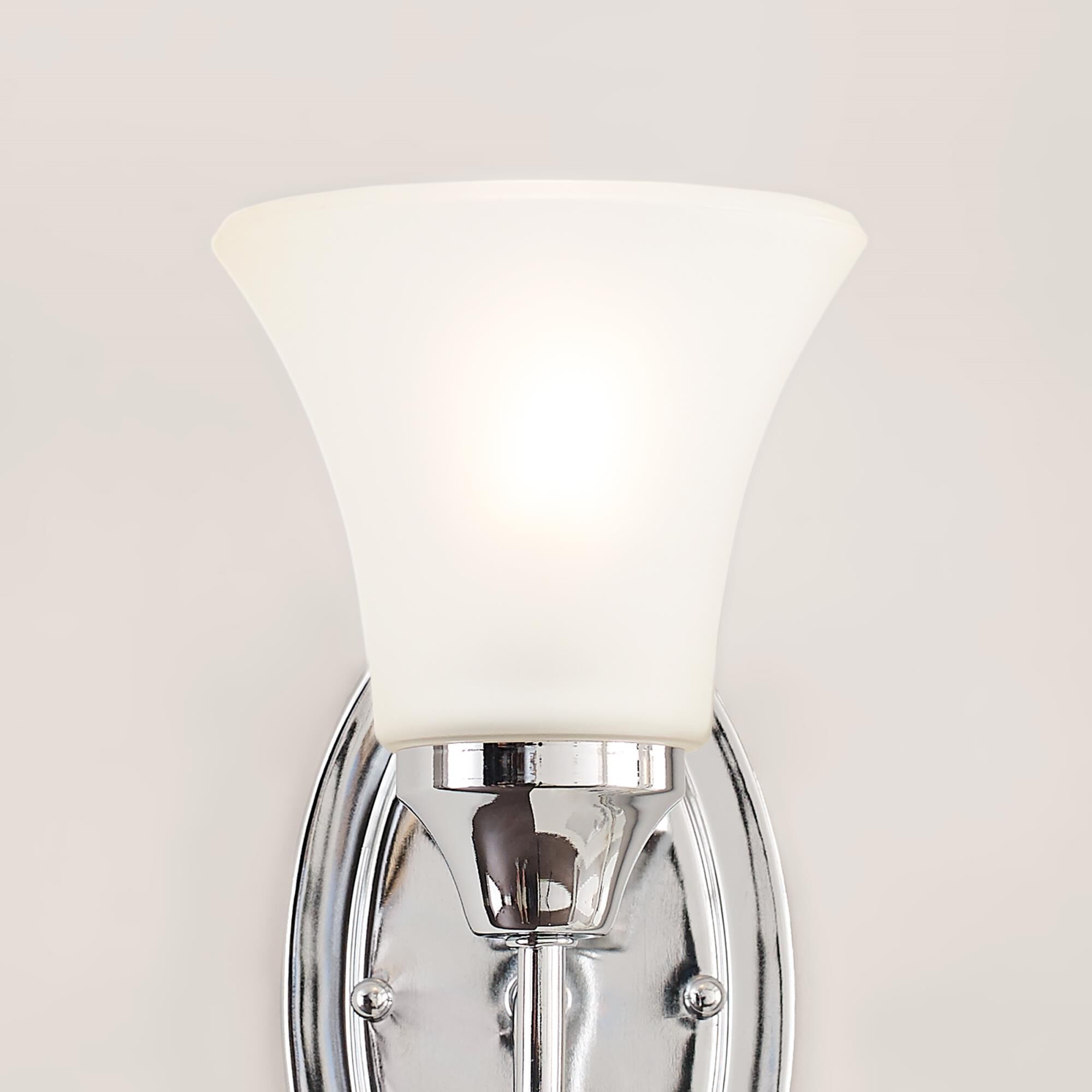 Shown in Chrome finish and Satin Etched glass