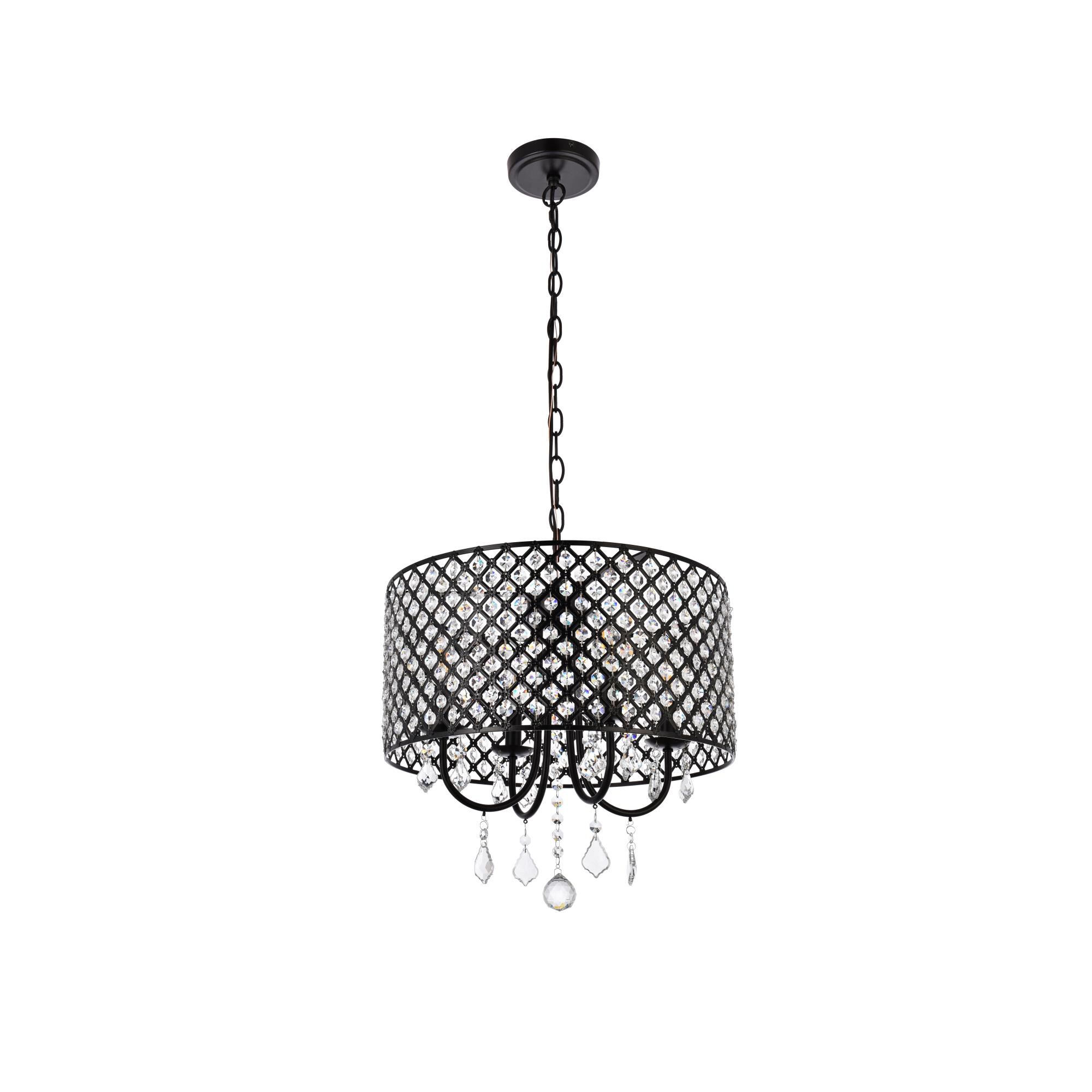 Shown in Black finish and Clear Royal Cut crystal