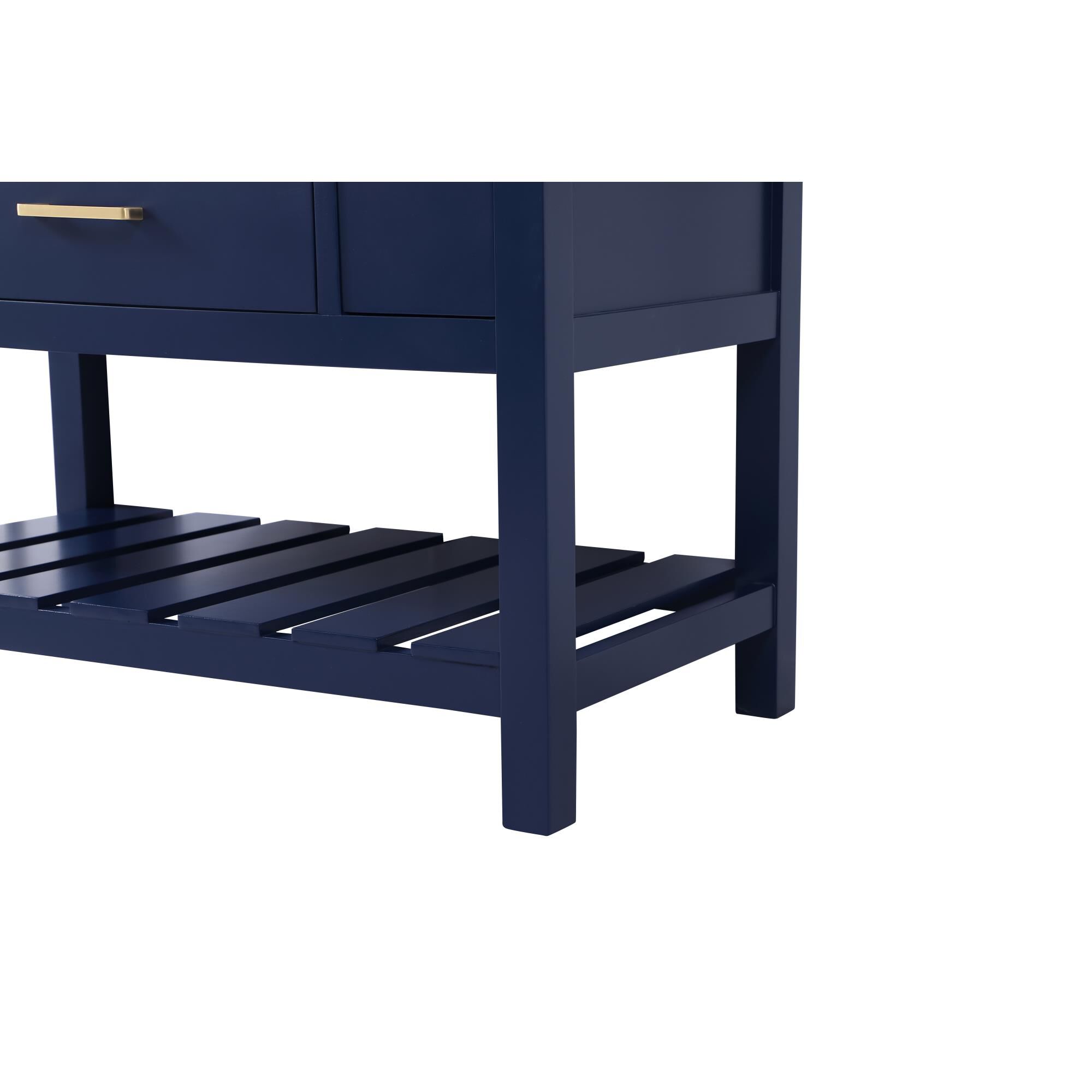 Shown in Blue finish and With Backsplash accent