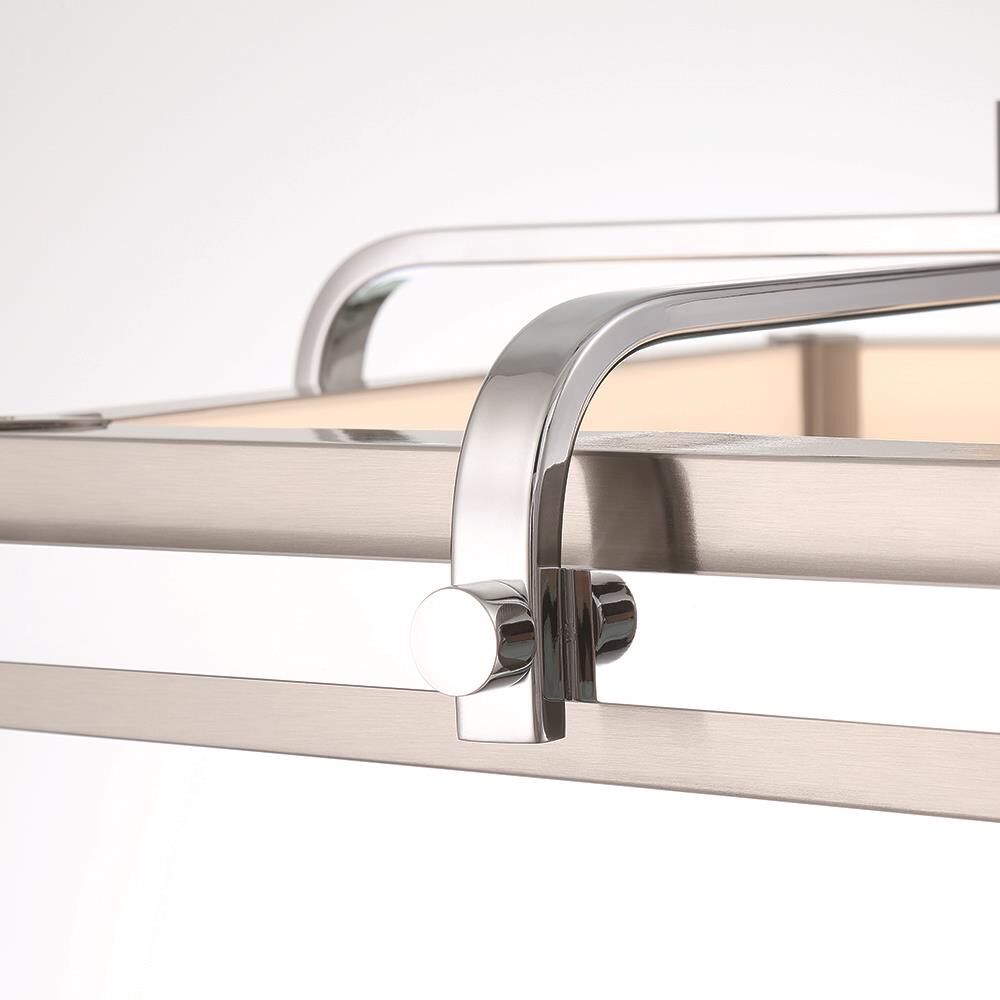 Shown in Chrome and Nickel finish and Frosted glass