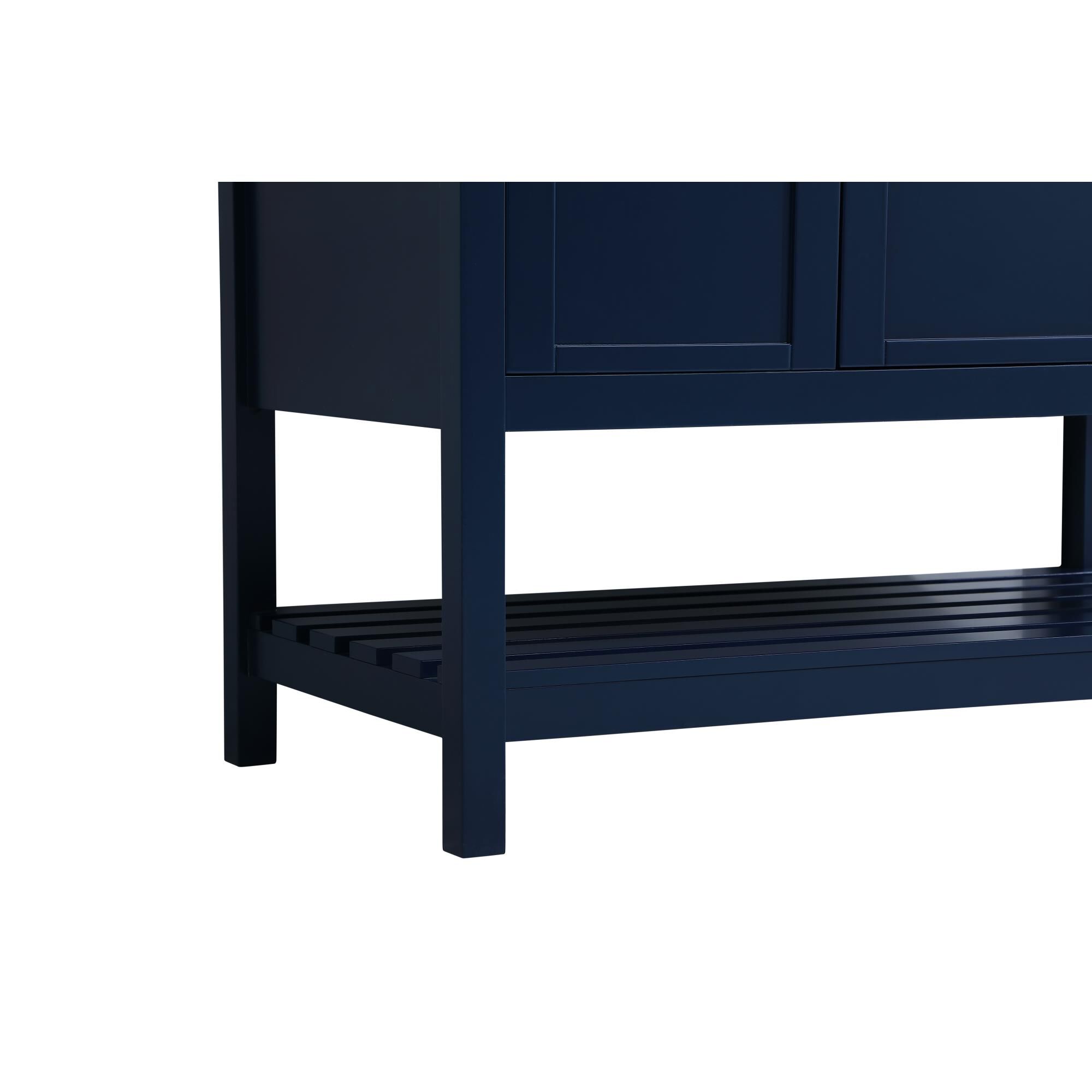 Shown in Blue And Gold With Carrara White Marble finish