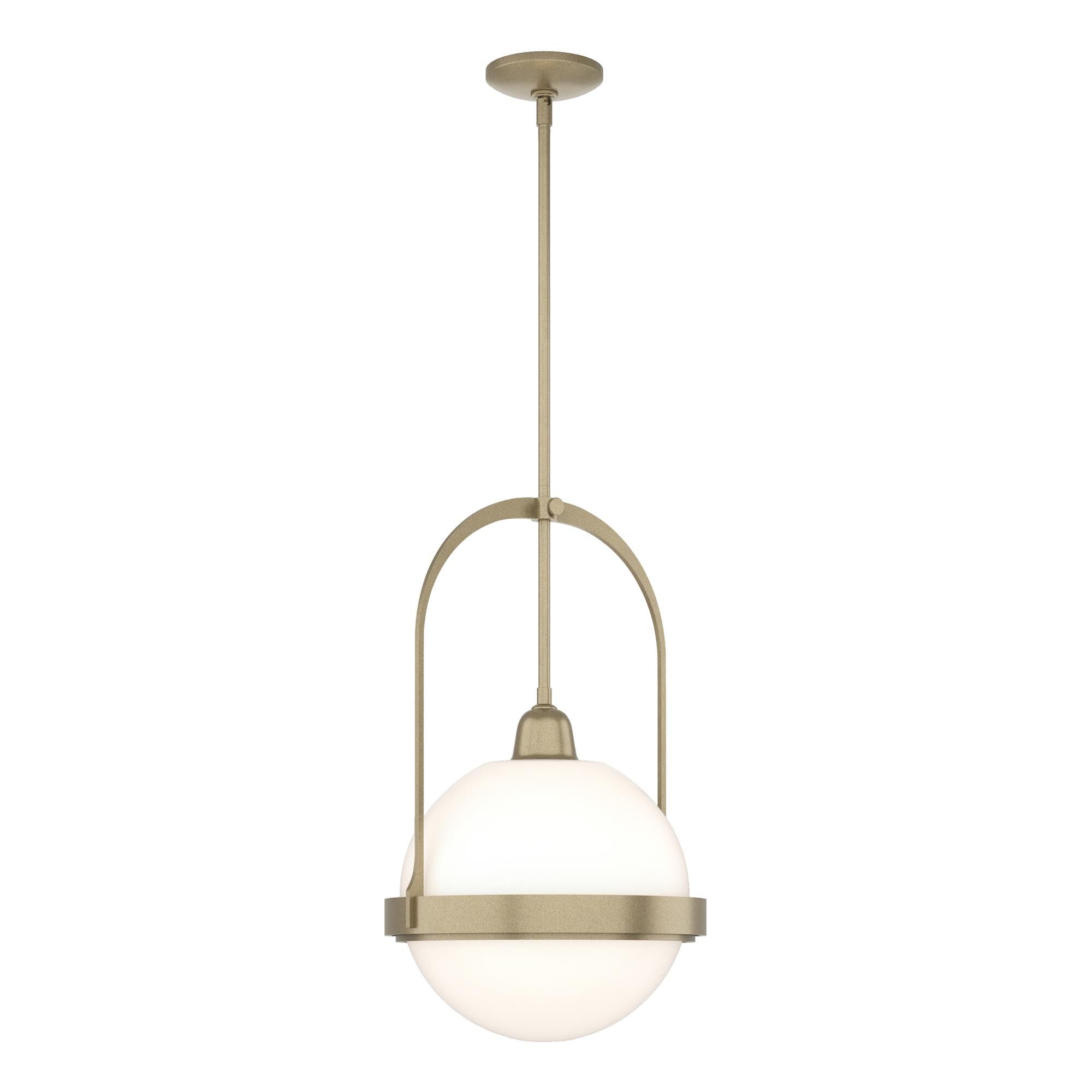 Shown in Soft Gold finish and Opal glass