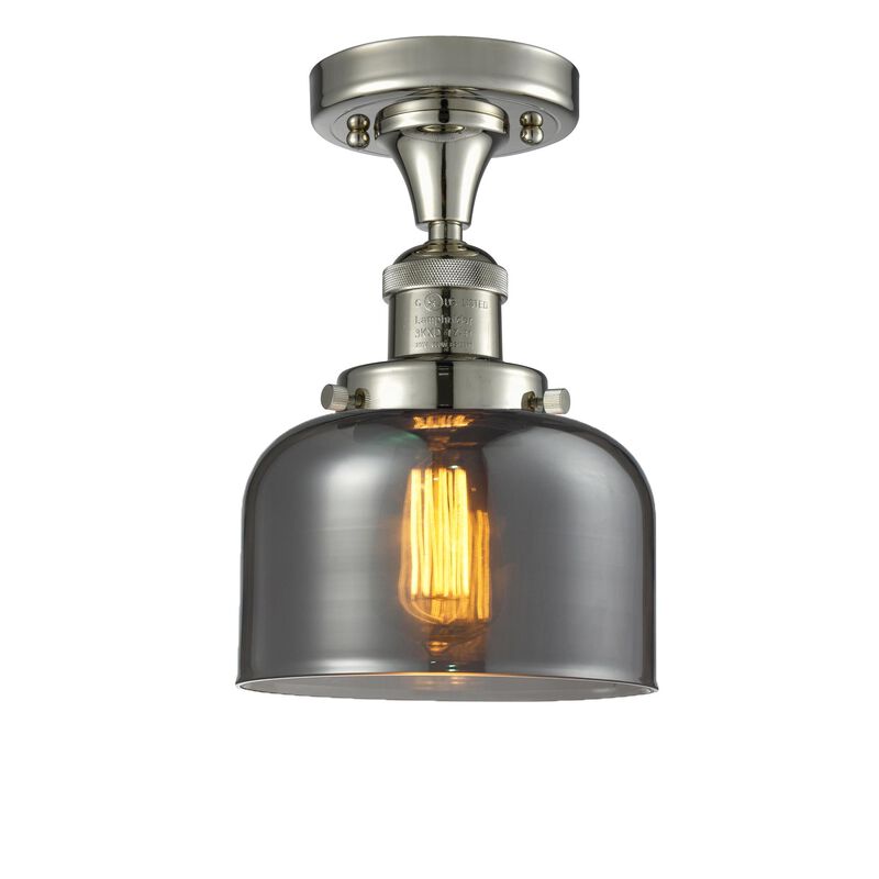 Bruno Marashlian Large Bell 8 Inch 1 Light Semi Flush Mount by Innovations Lighting