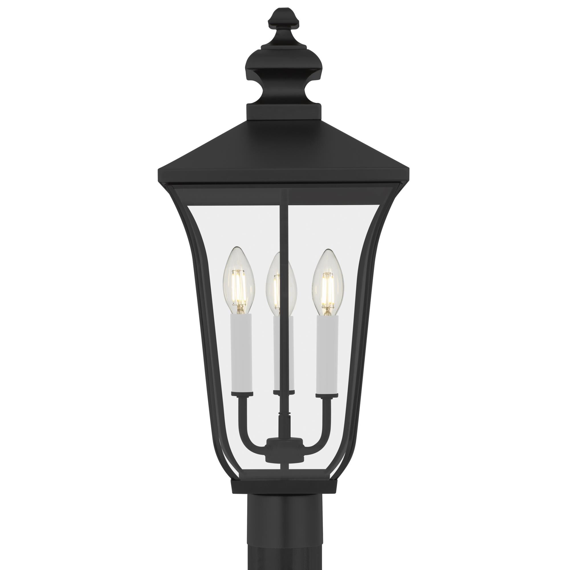 Shown in Matte Black finish and Clear glass