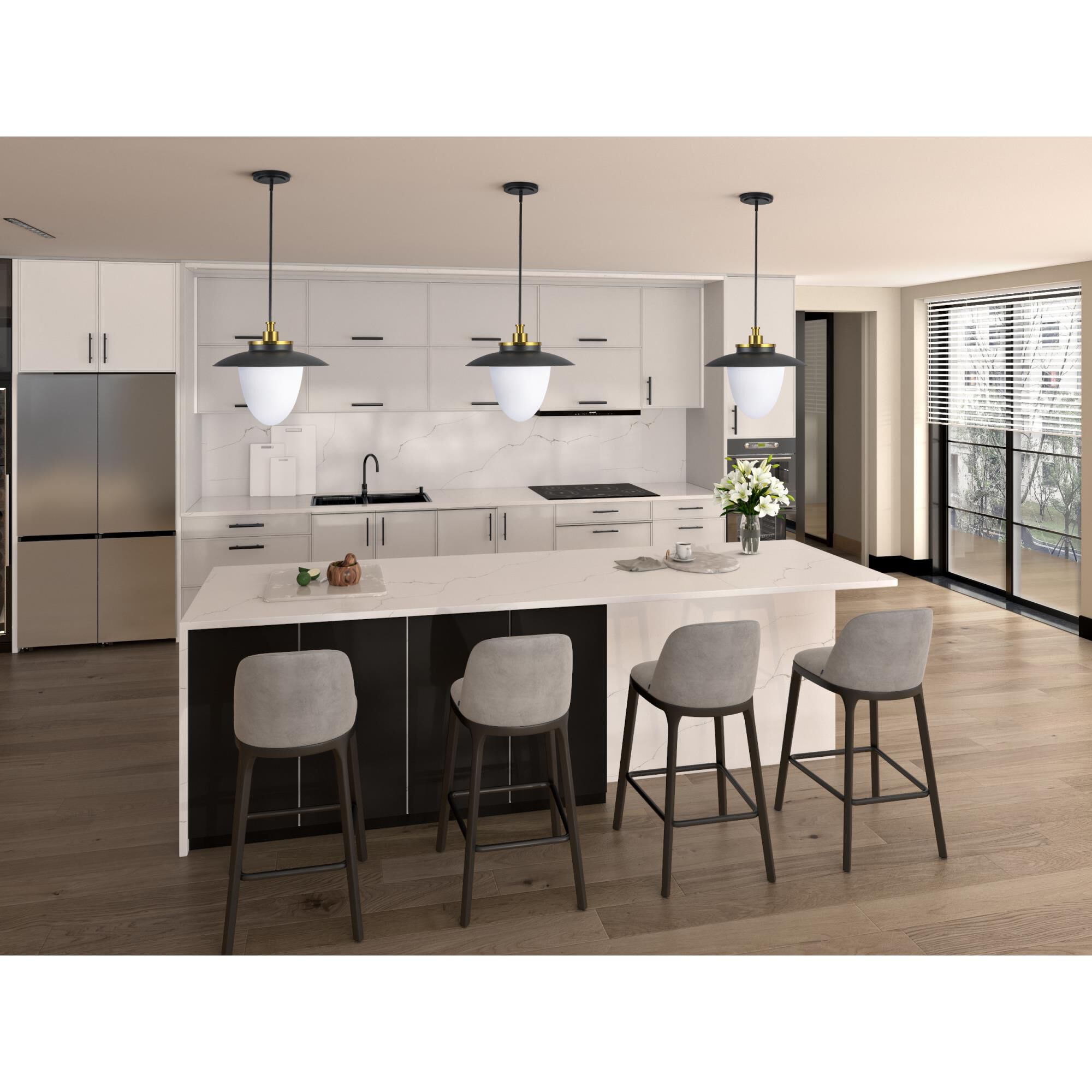 Shown in Brushed Brass finish