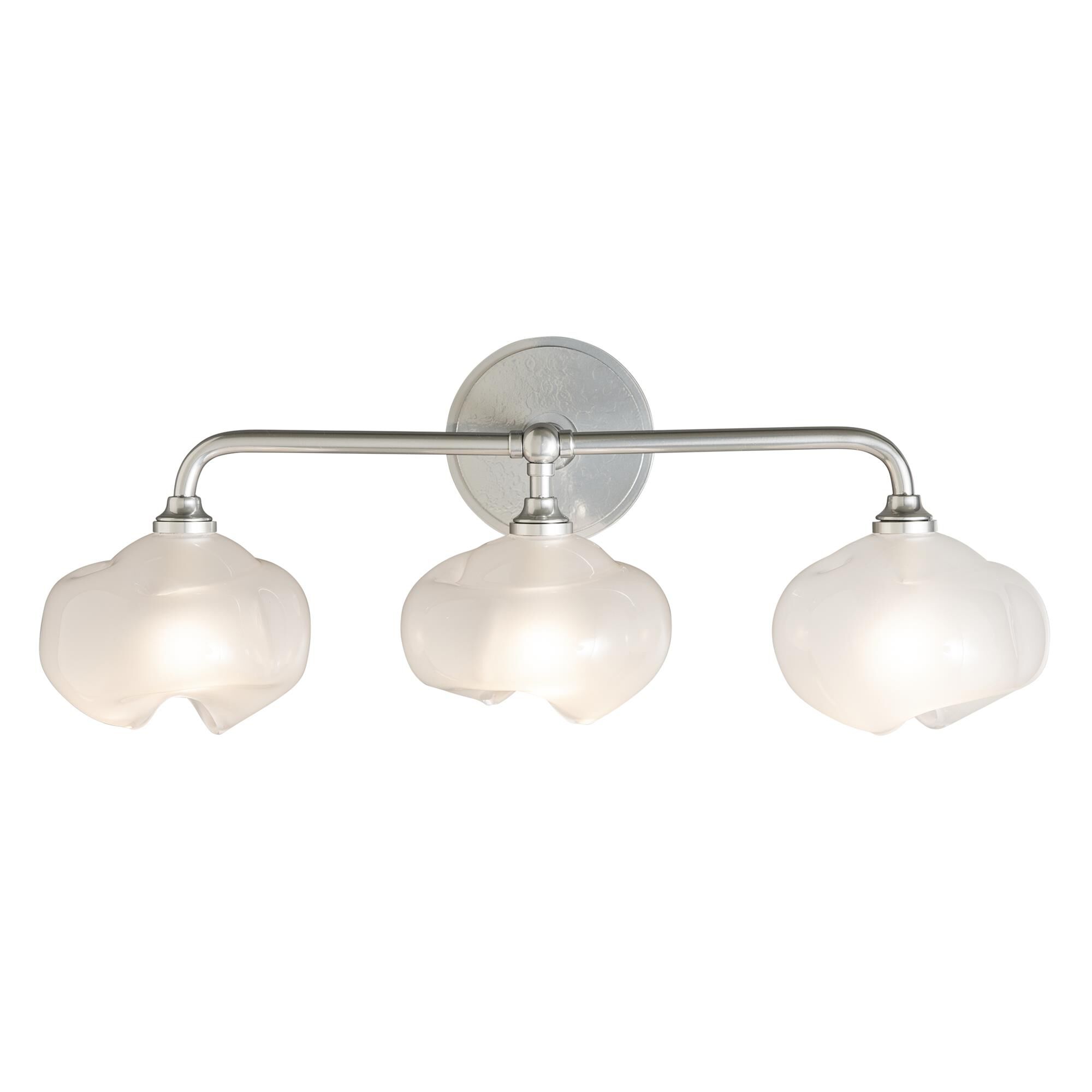 Shown in Sterling finish and Frosted glass and Sterling accent