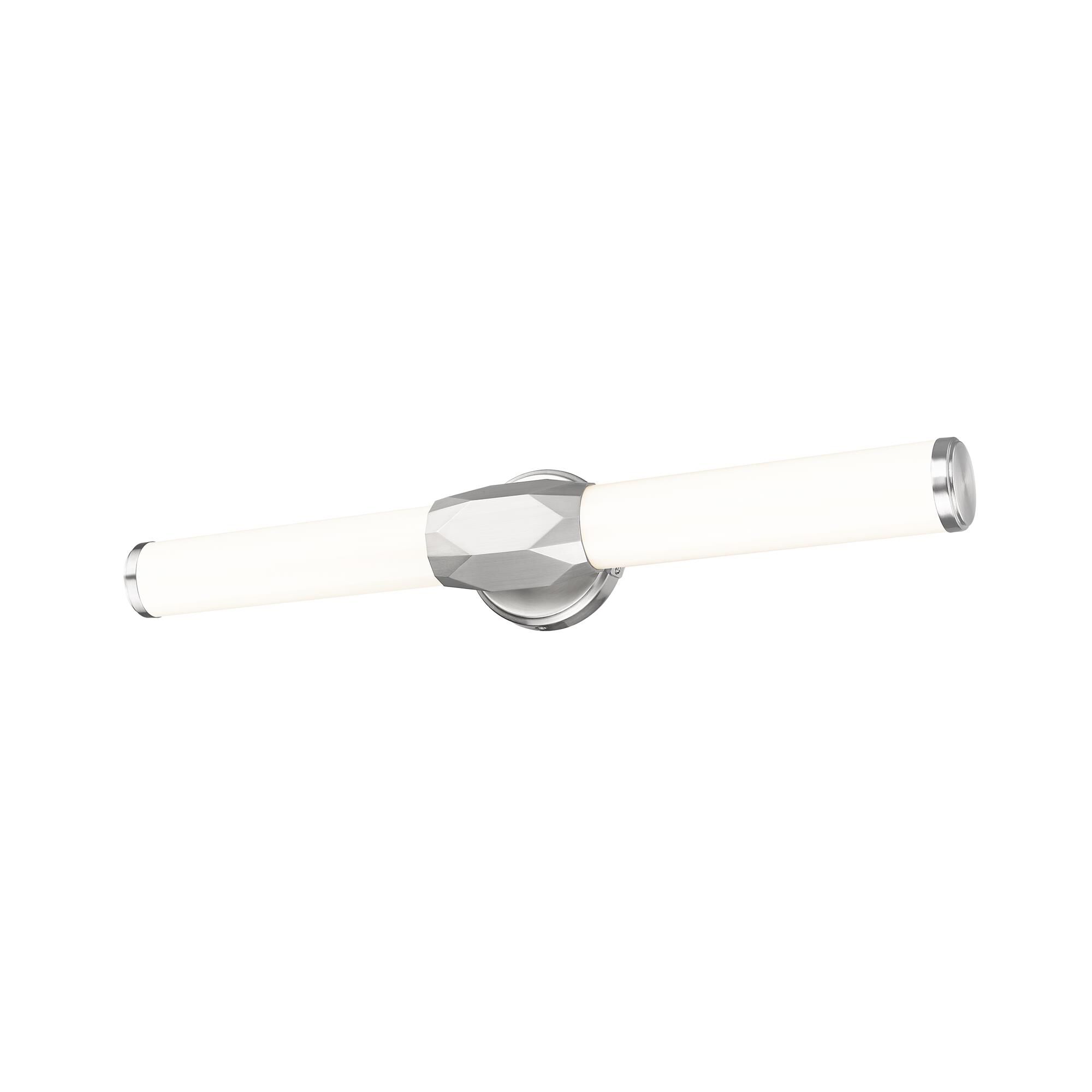 Shown in Brushed Nickel finish and Frosted glass and Frosted shade