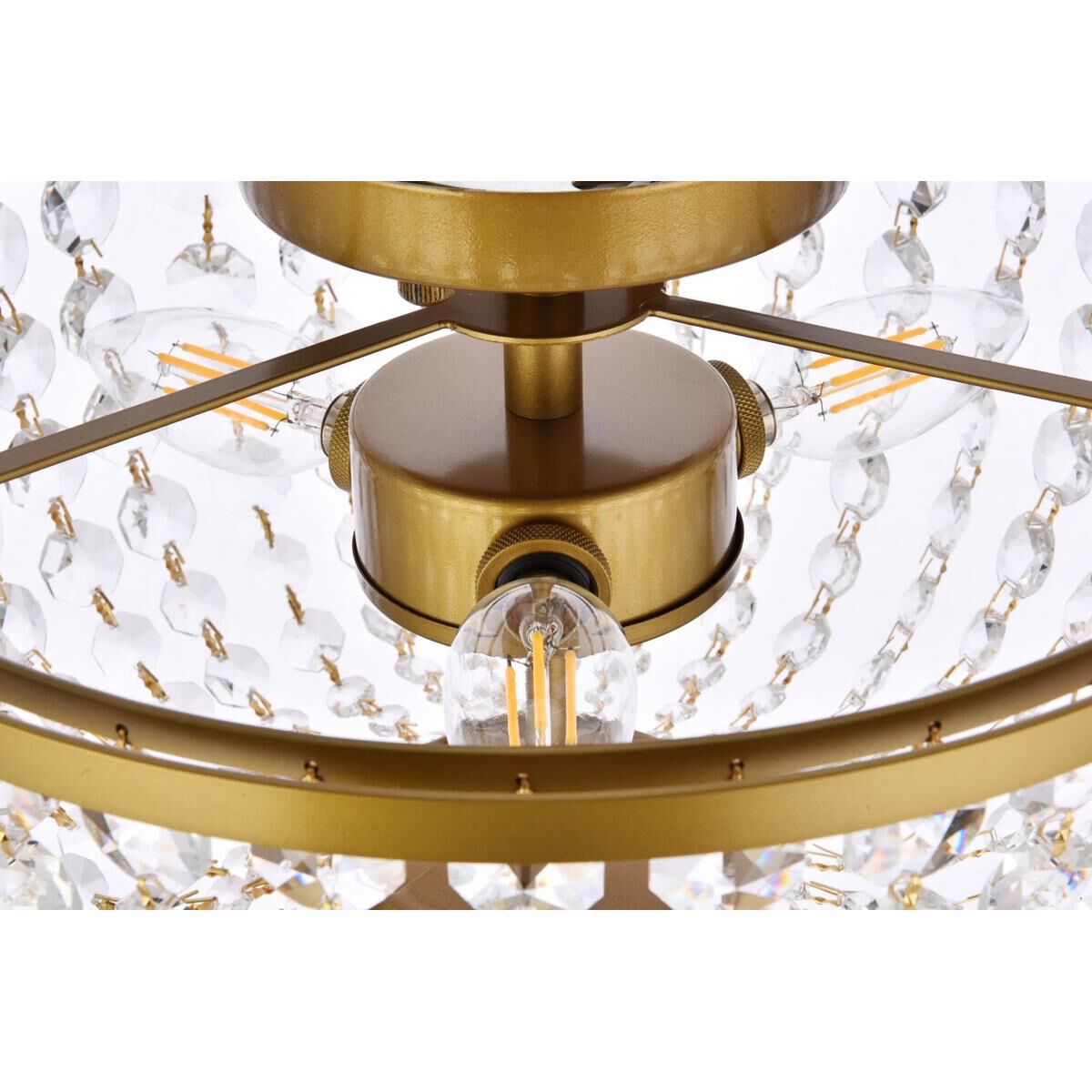 Cora 13 Inch 3 Light Flush Mount by Elegant Lighting