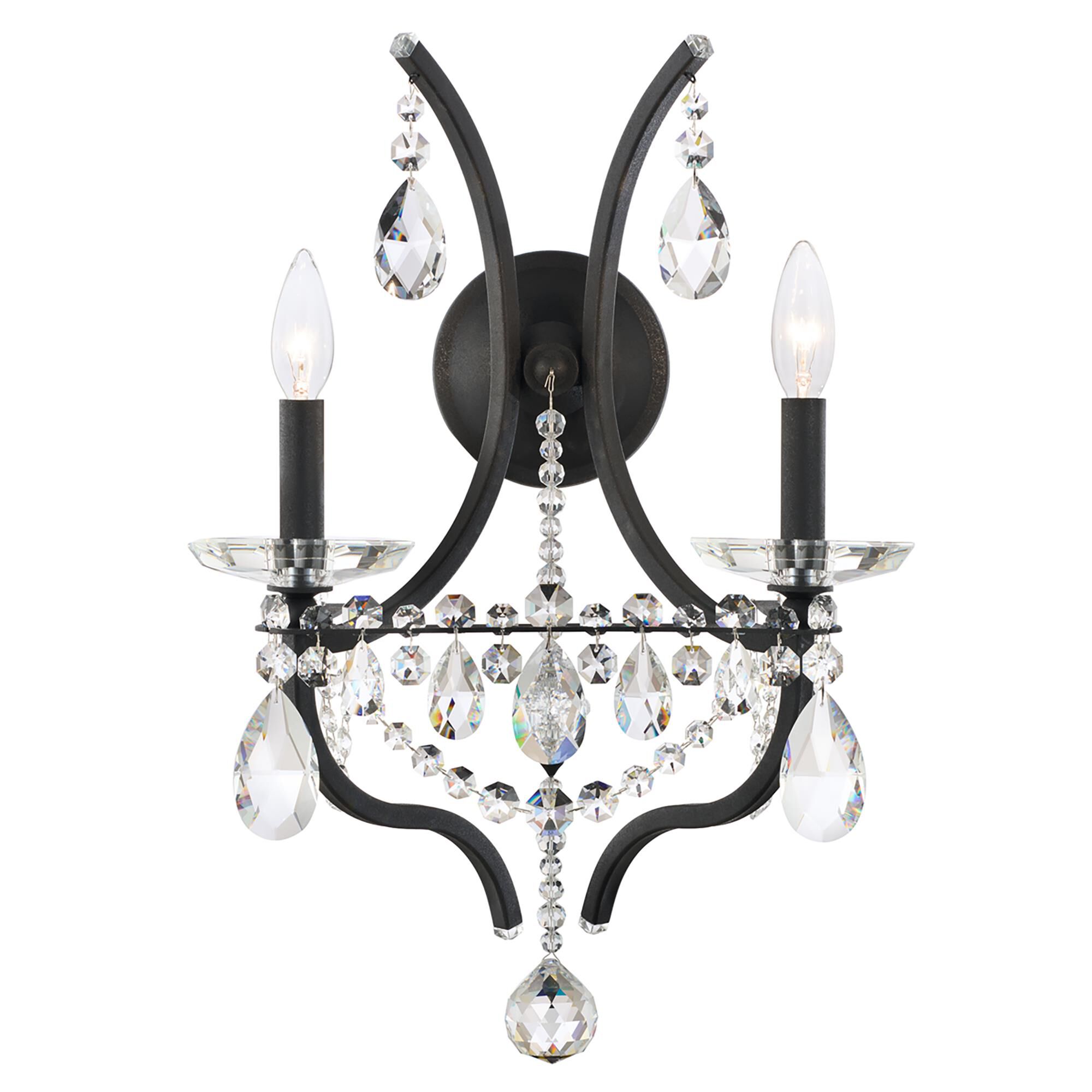 Shown in Ferro Black finish and Clear Radiance crystal