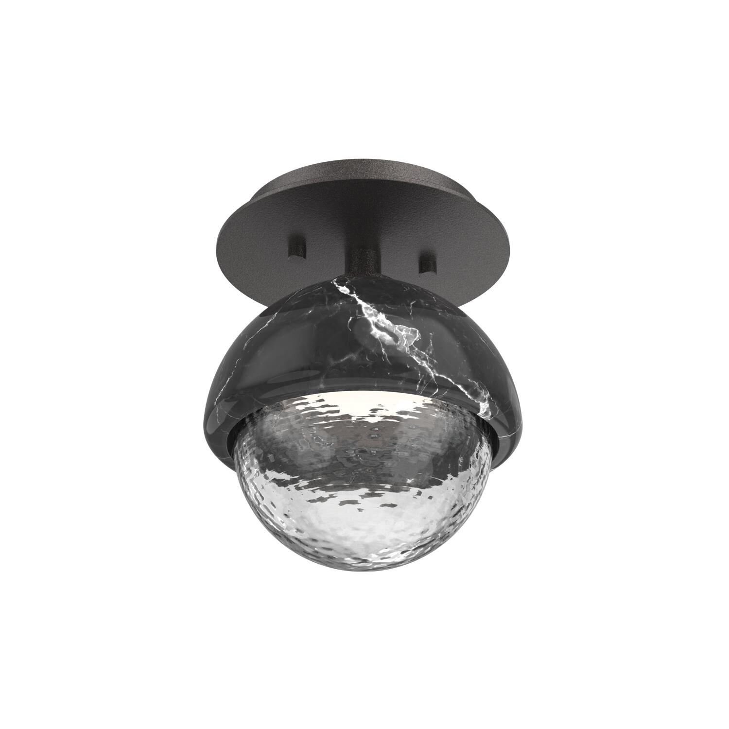 Shown in Graphite finish and Clear glass and Black Marble accent