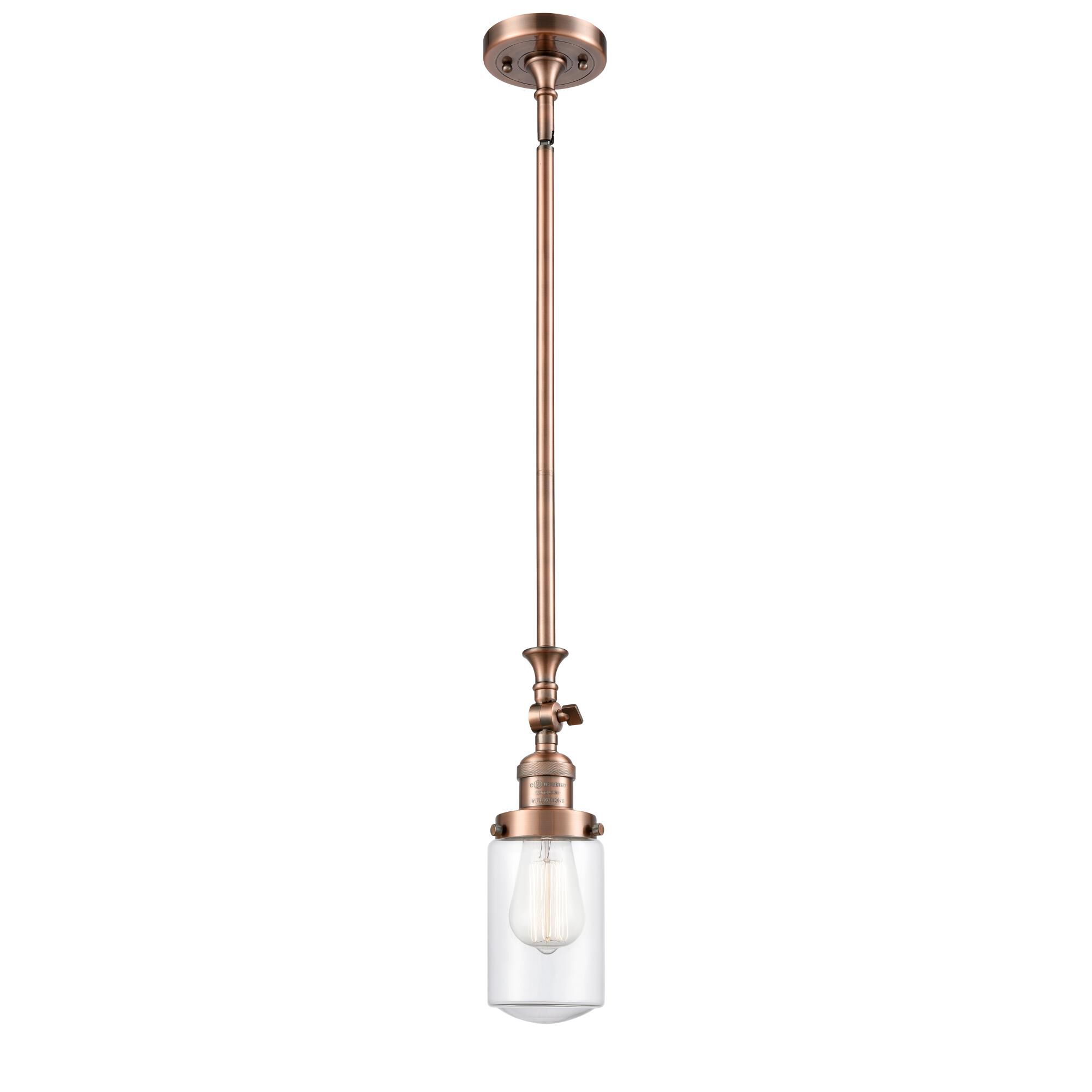Shown in Antique Copper finish and Schoolhouse glass and Glass shade