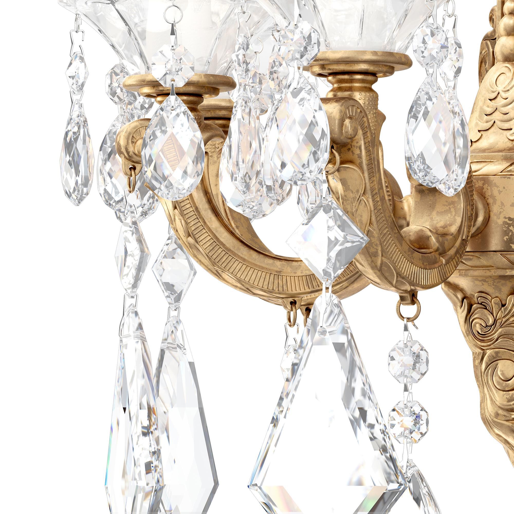 Shown in French Gold finish and Clear Heritage crystal
